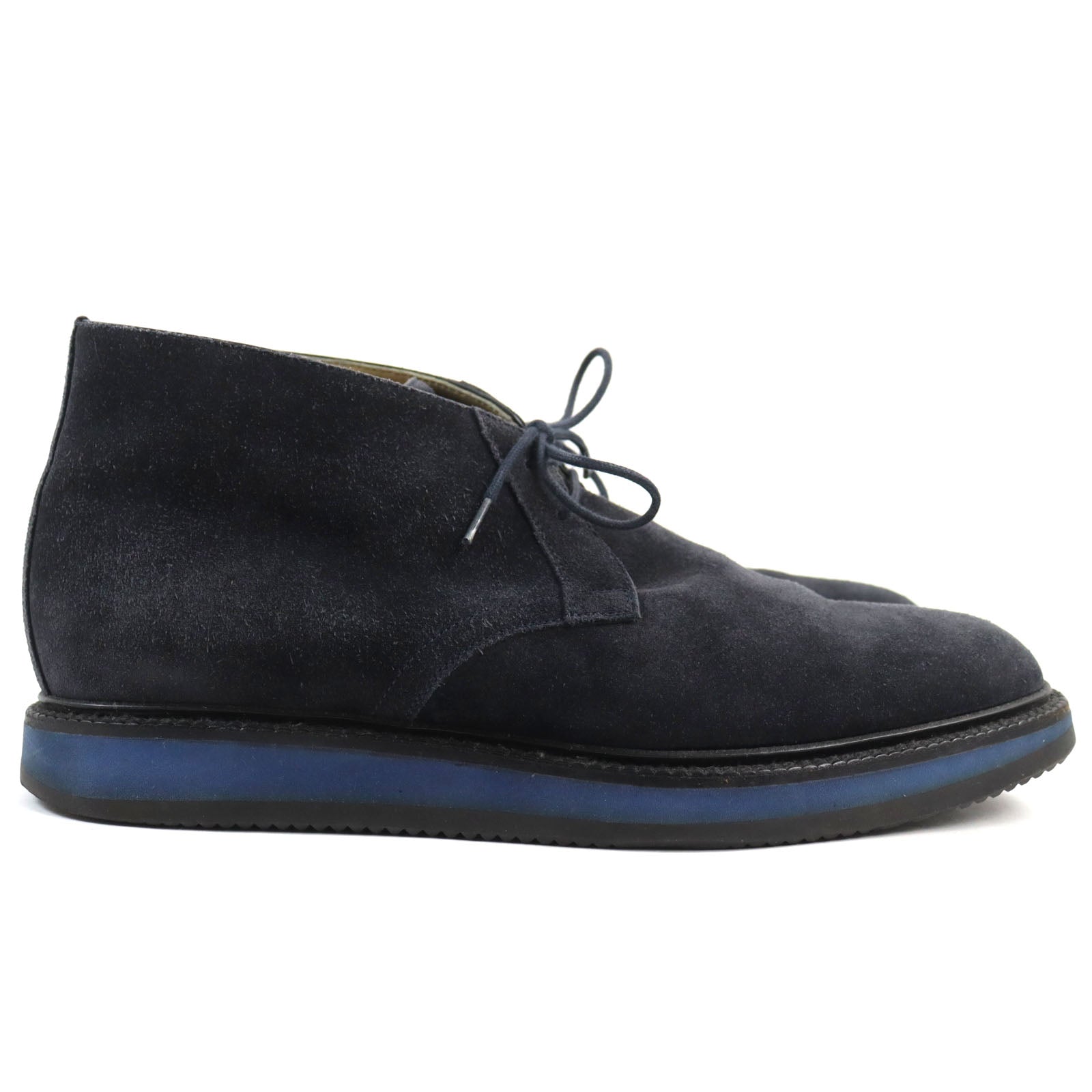 Hermes Suede Leather Chukka Boots Navy