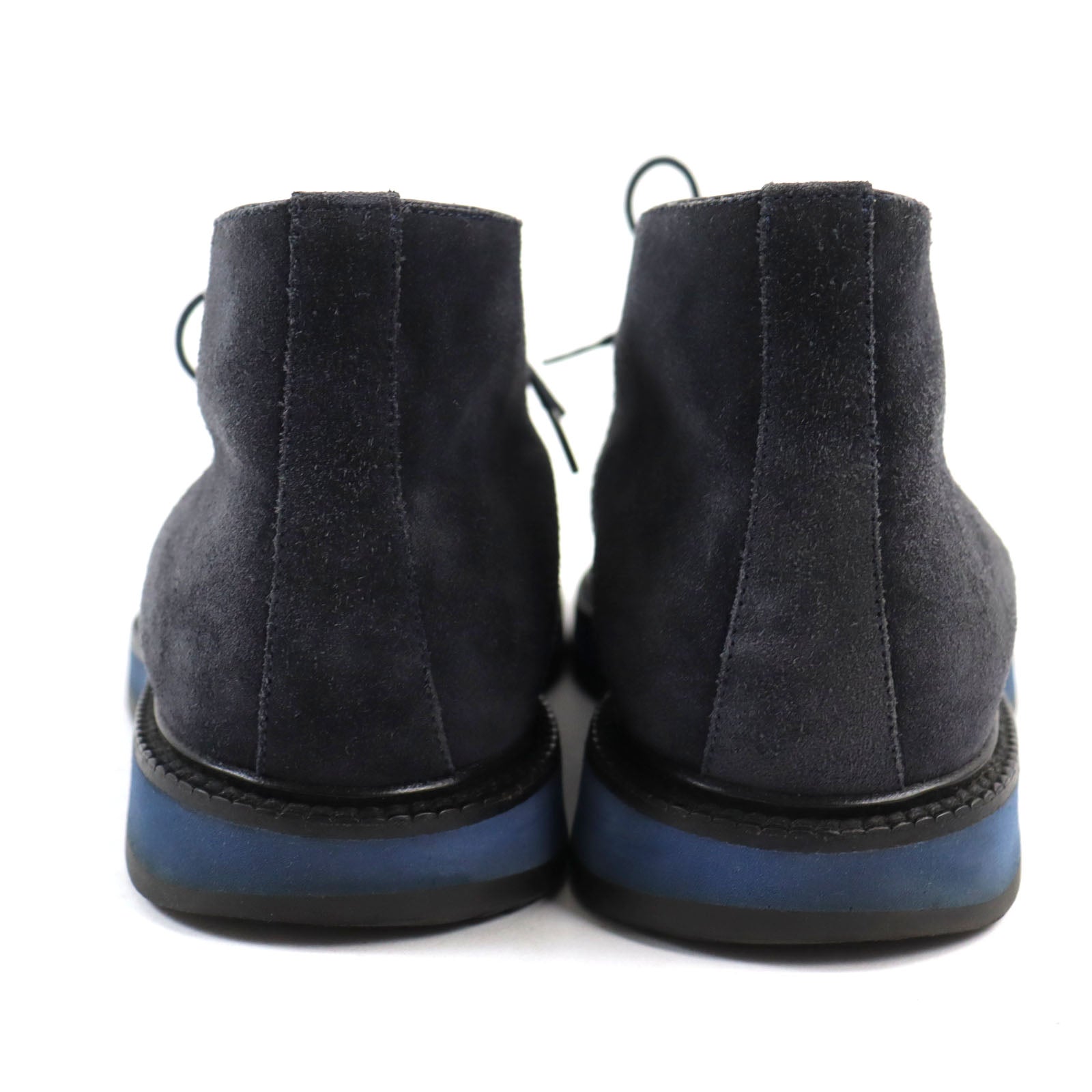 Hermes Suede Leather Chukka Boots Navy