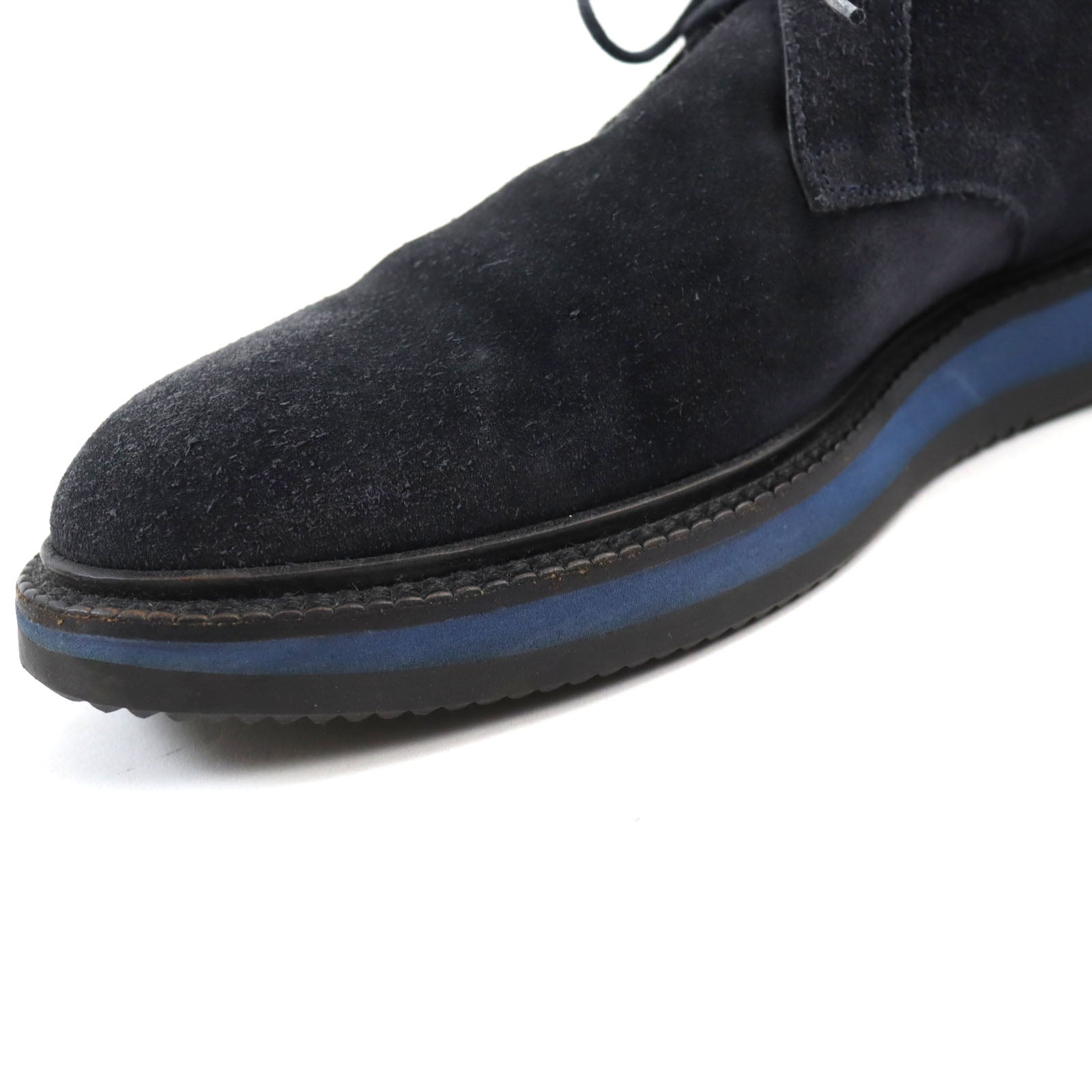 Hermes Suede Leather Chukka Boots Navy