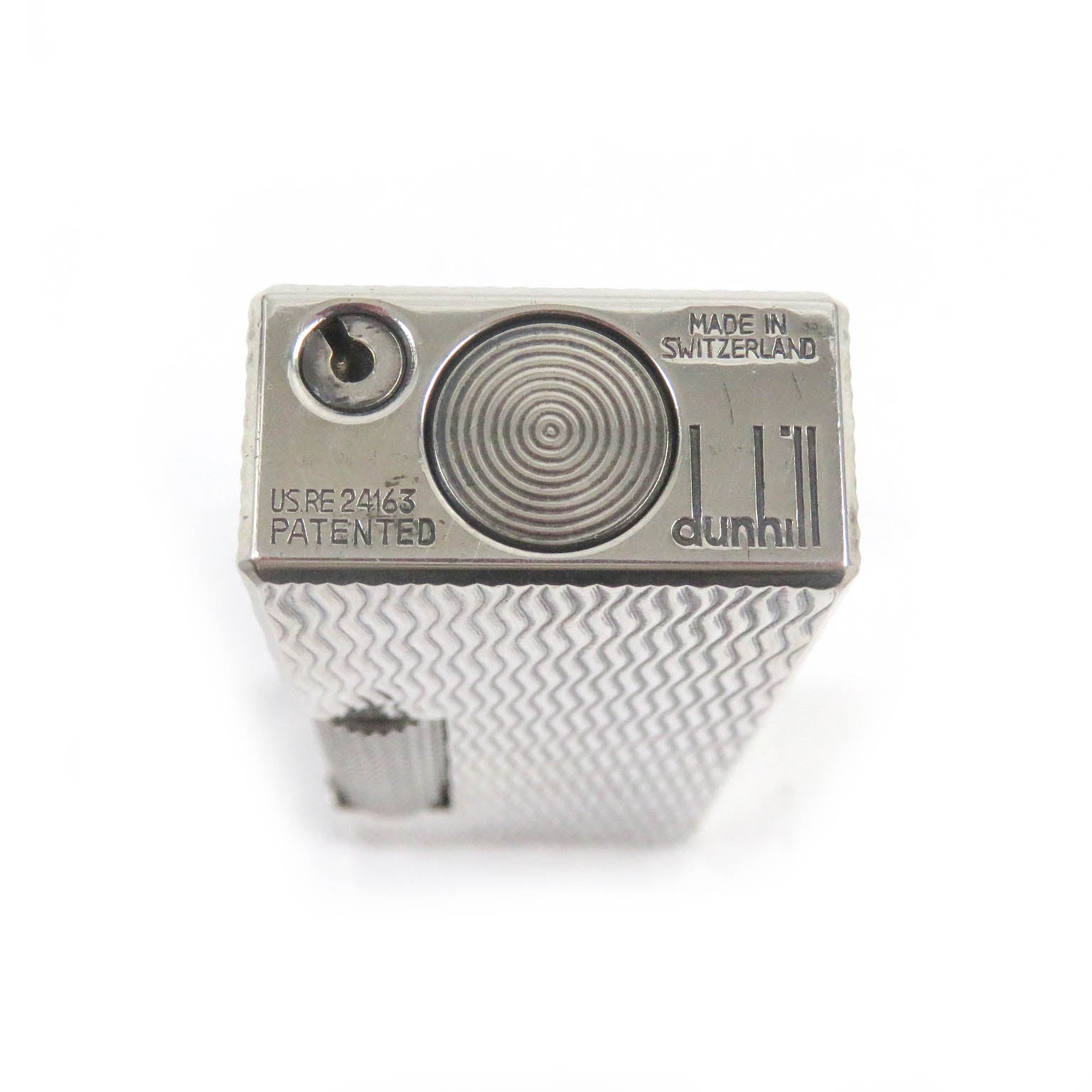 Dunhill Wave Pattern Gas Lighter Silver