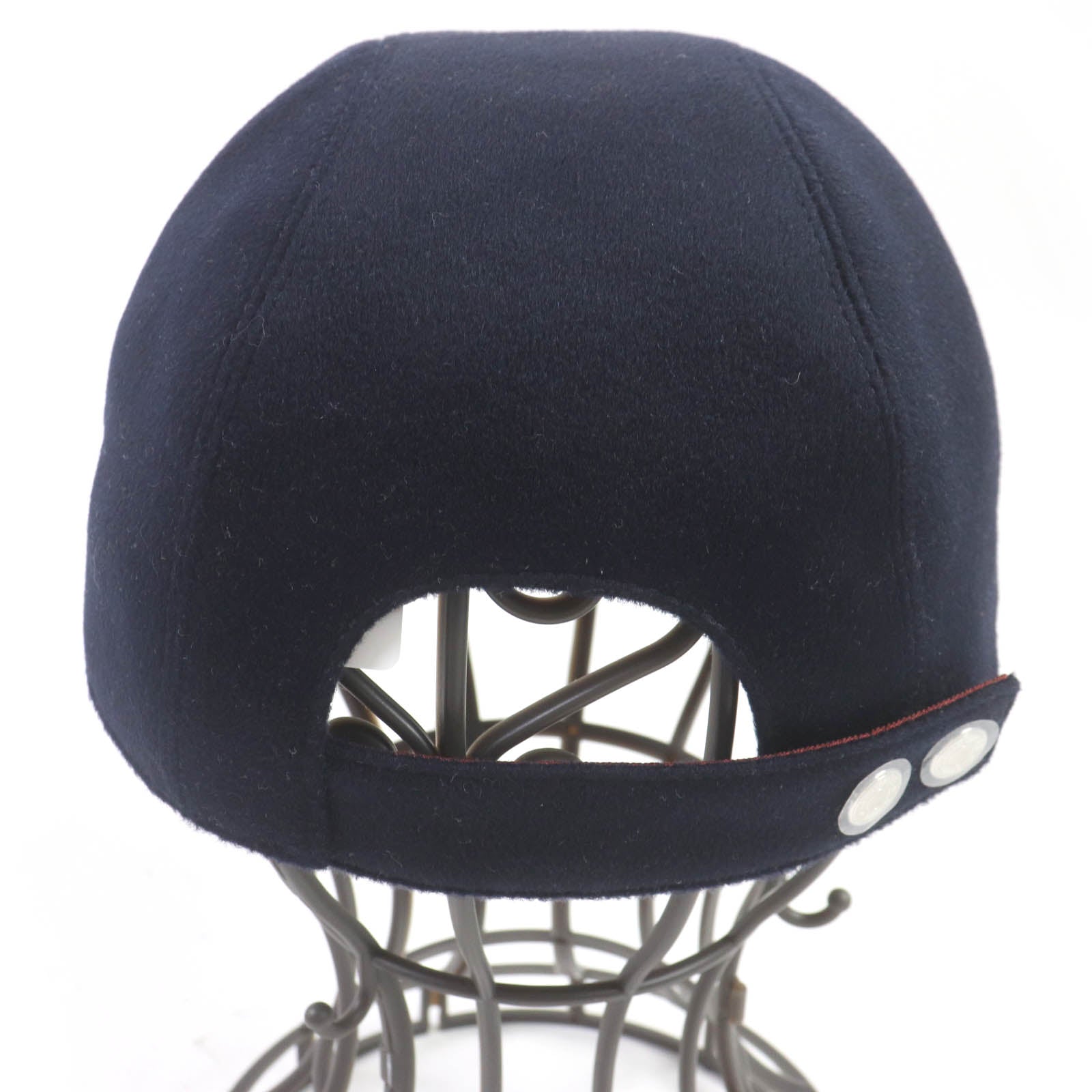 HERMES Davis H. Cellier Cashmere Hat Navy