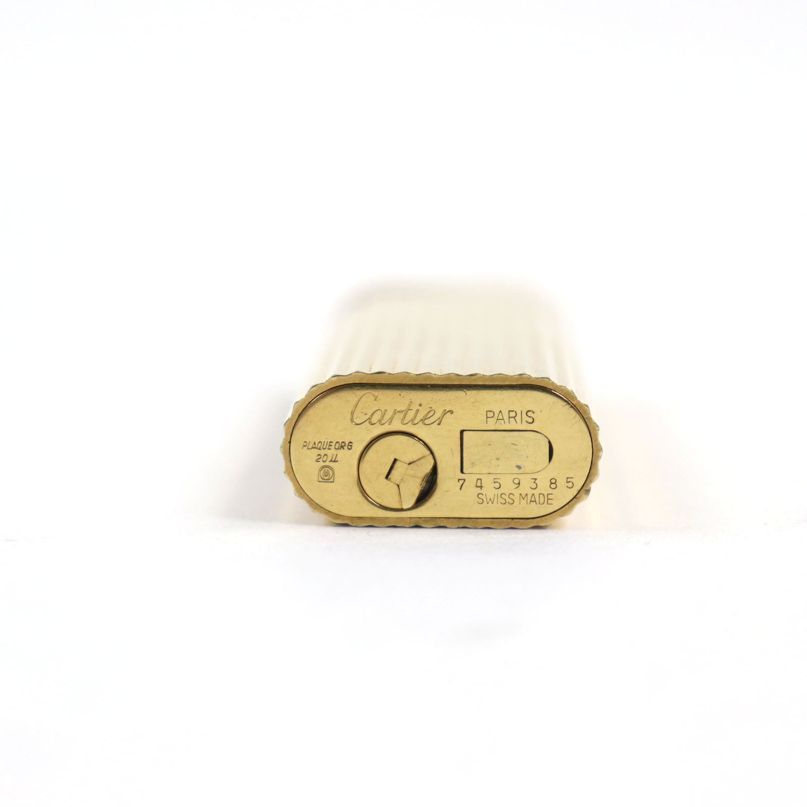 Cartier Gold Oval Roller Lighter Swiss Made