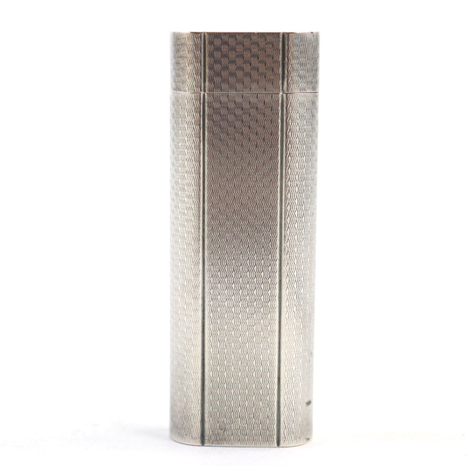 Cartier Oval Roller Lighter Silver Antique