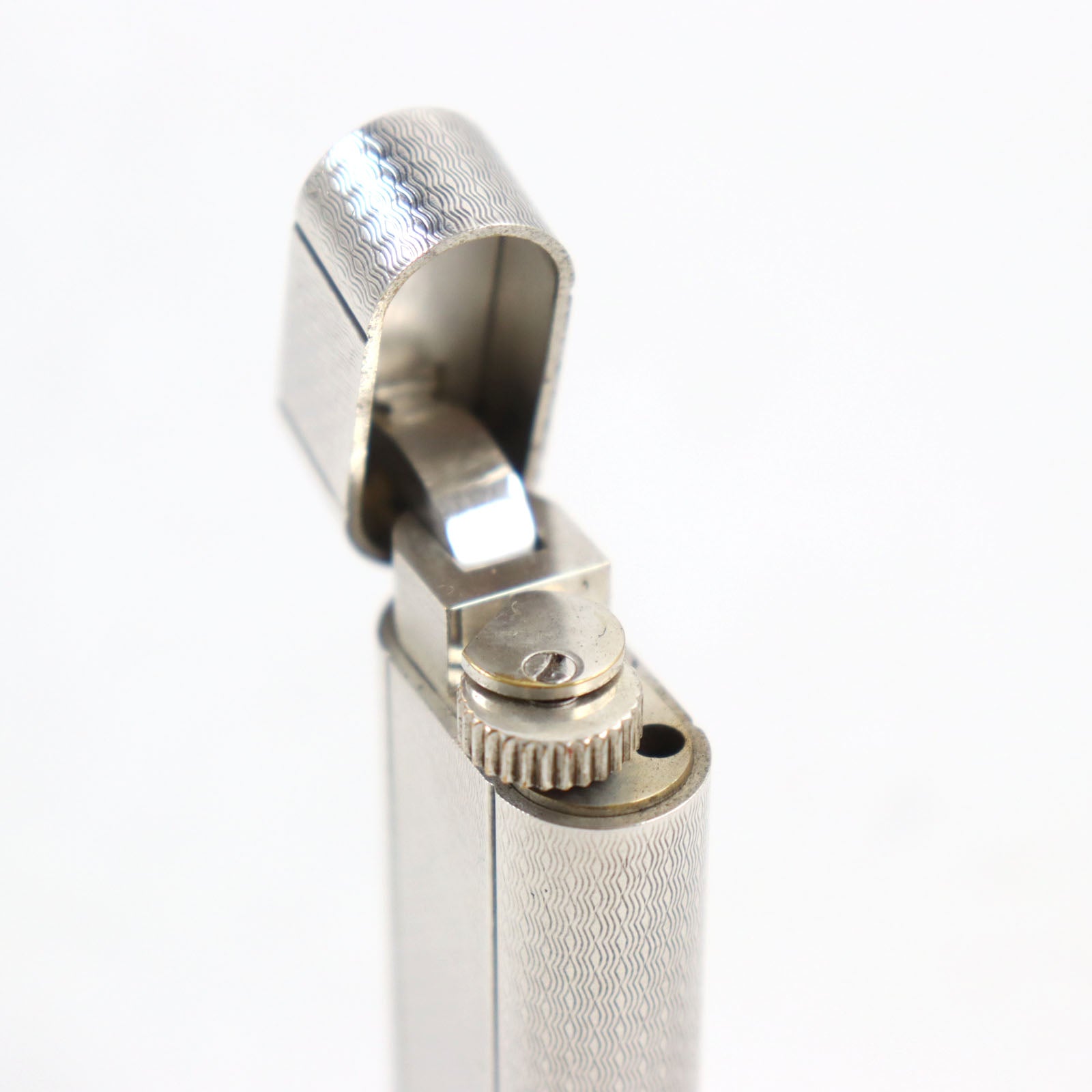 Cartier Oval Roller Lighter Silver Antique