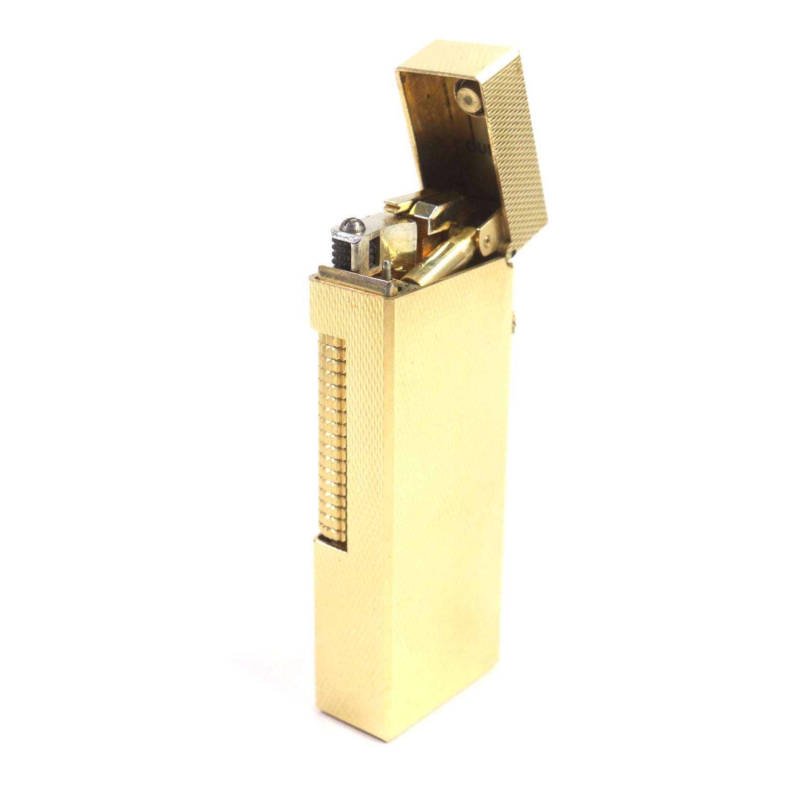 Dunhill Square Pattern Roller Gas Lighter Gold