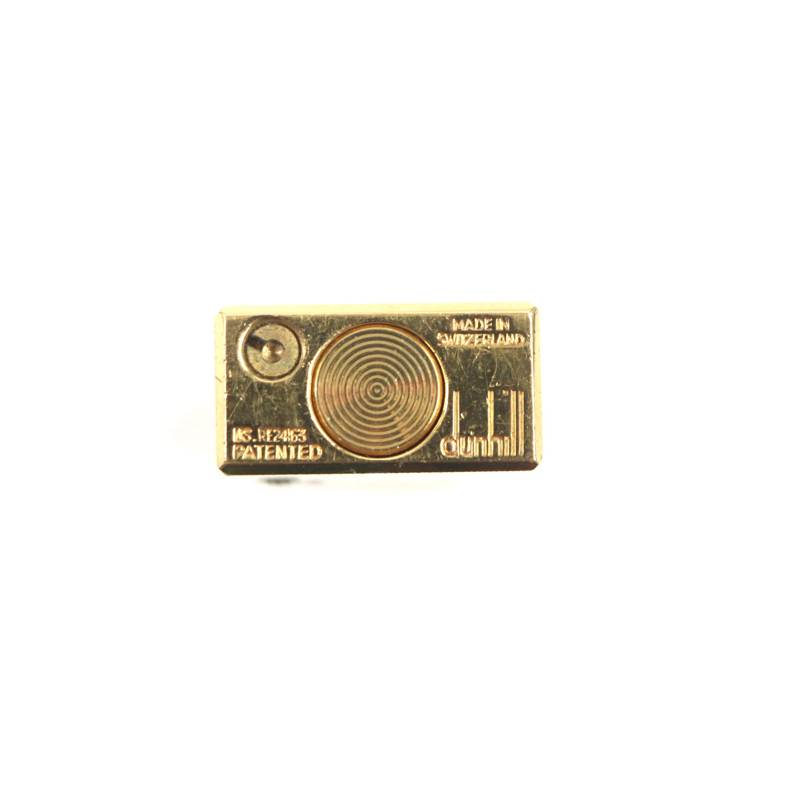 Dunhill Square Pattern Roller Gas Lighter Gold