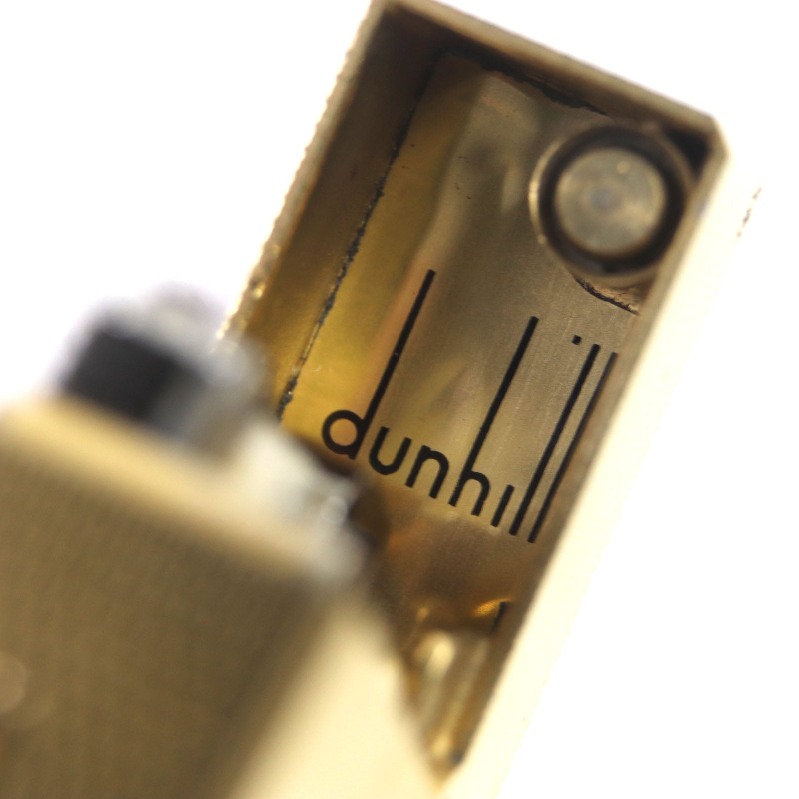 Dunhill Square Pattern Roller Gas Lighter Gold