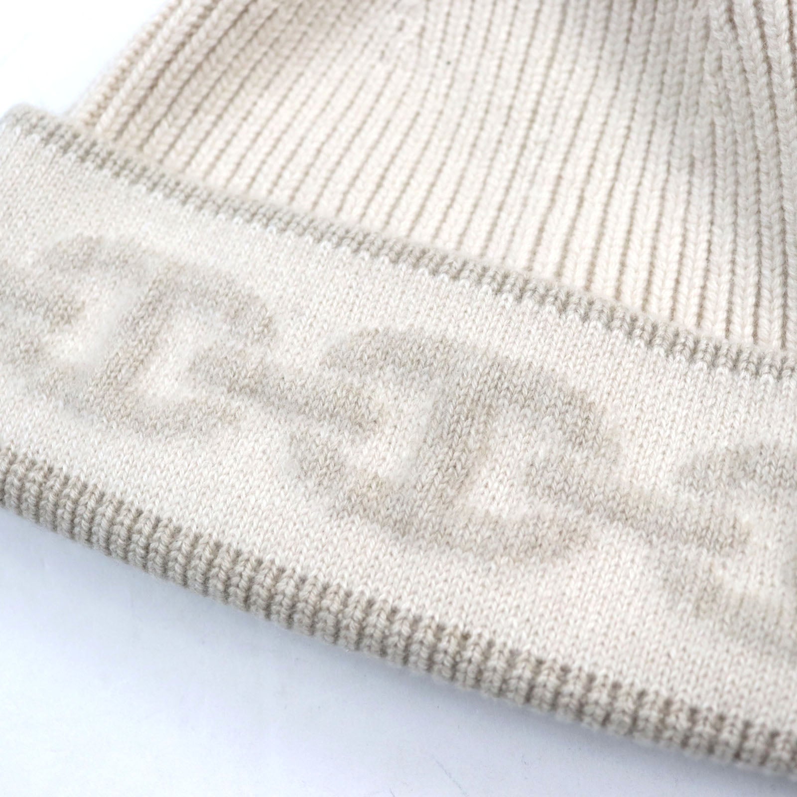 Hermes Cashmere Knit Hat Beige M