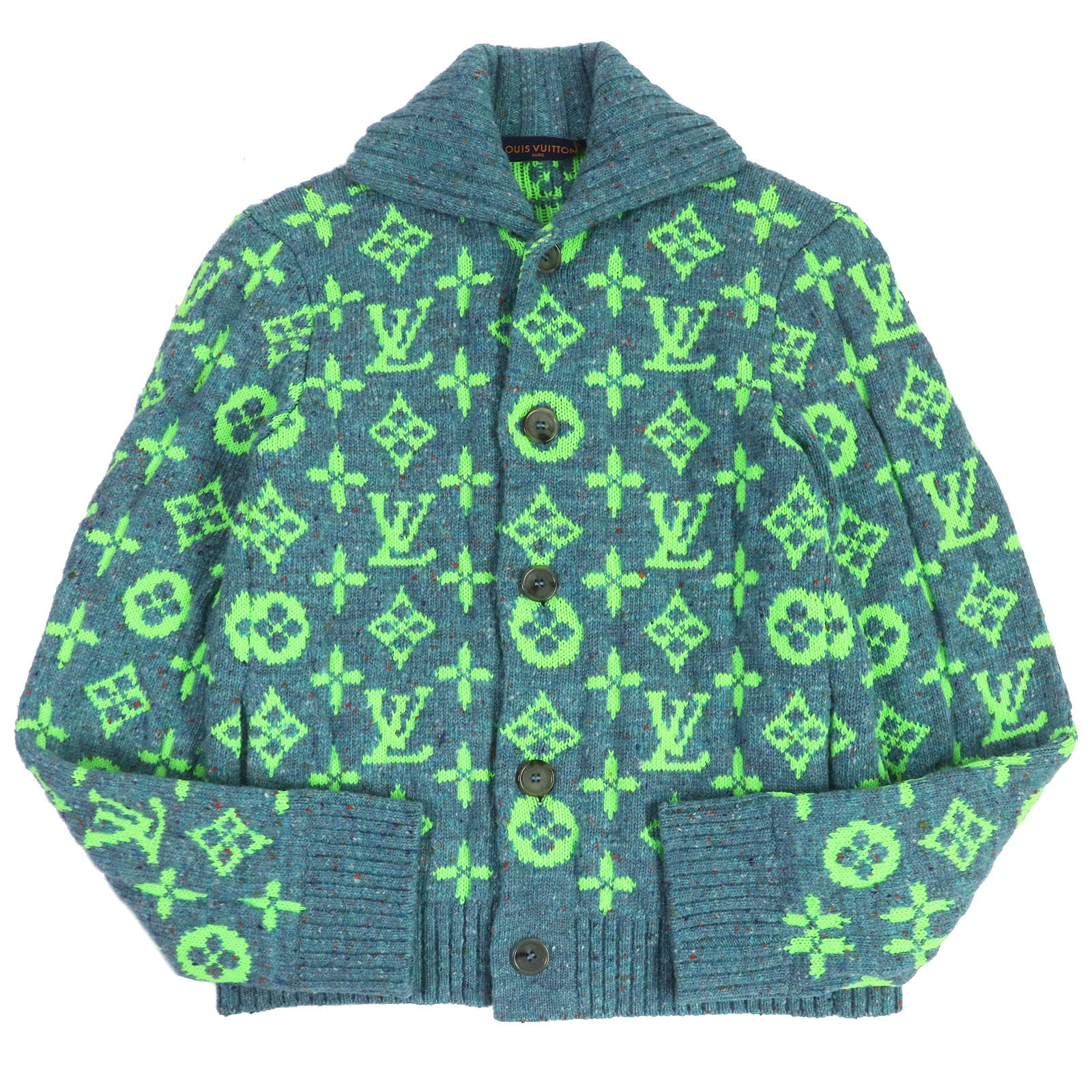 Louis Vuitton Monogram Knit Cardigan Blue S