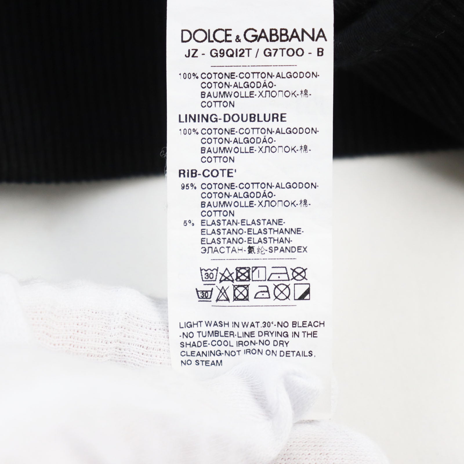 Dolce & Gabbana Cotton Sweatshirt Black XS