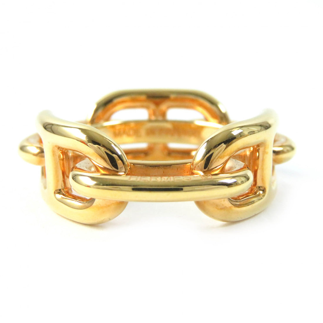 Hermes Gold Plated Scarf Ring