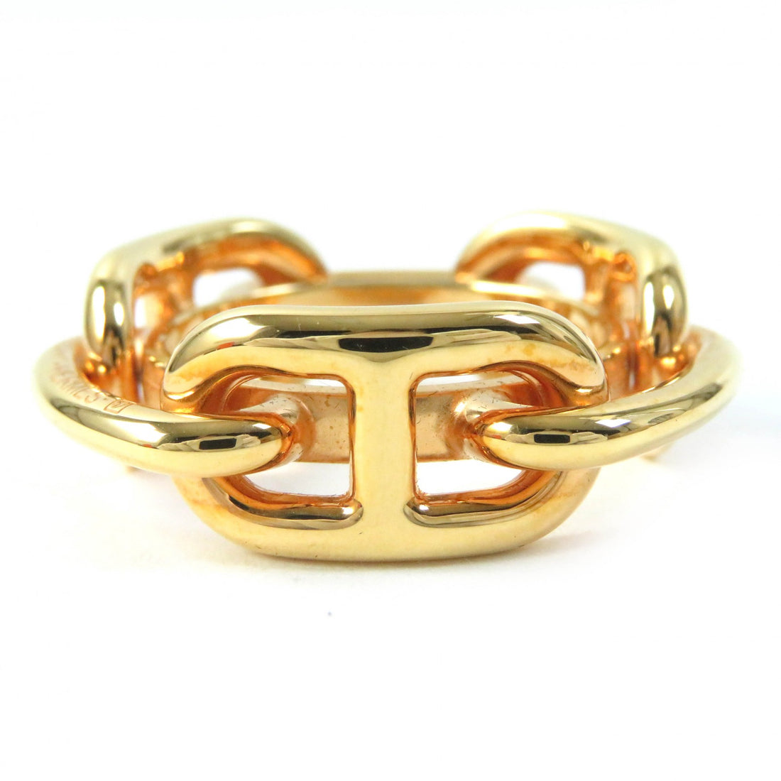 Hermes Gold Plated Scarf Ring