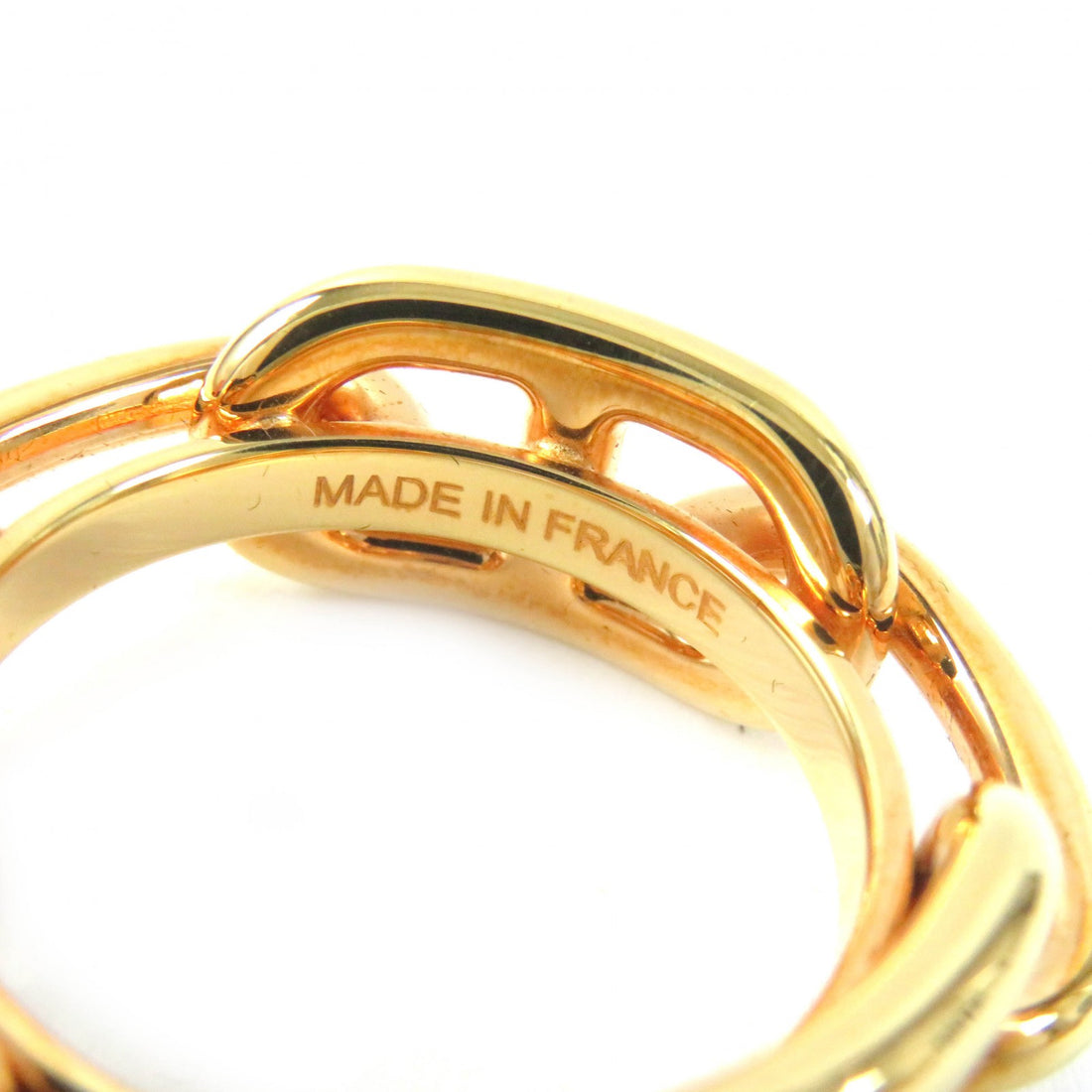 Hermes Gold Plated Scarf Ring