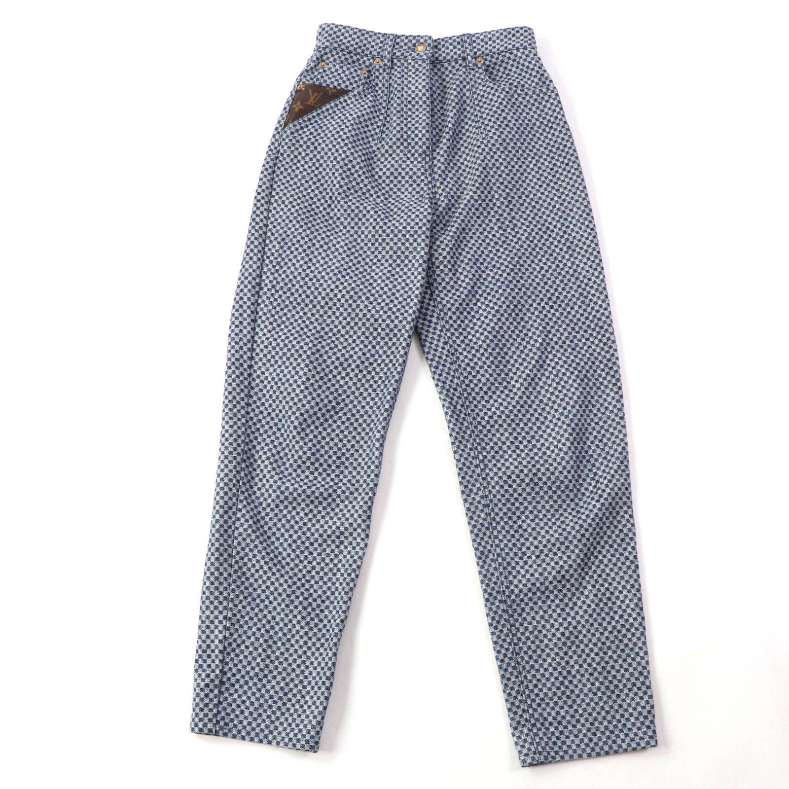 Louis Vuitton Denim Pants Navy Women