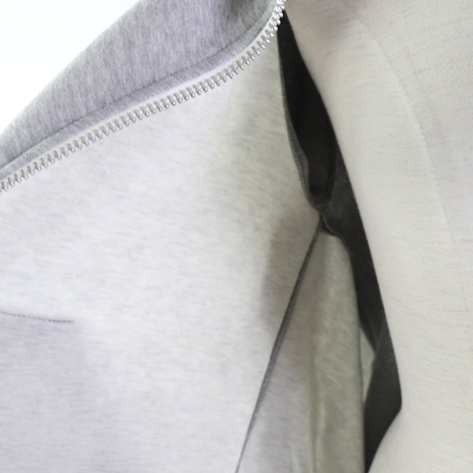 Sacai Cotton Nylon Hooded Sweatshirt Gray