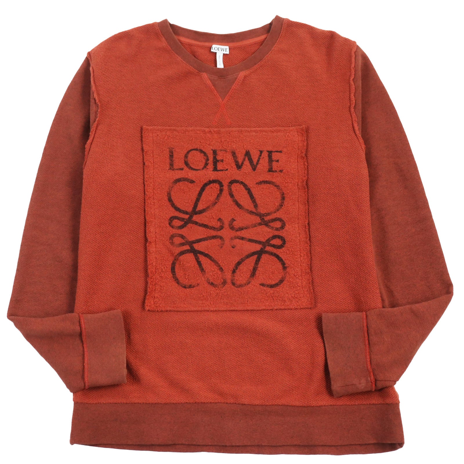 Loewe Anagram Cotton Pullover Sweatshirt Orange S