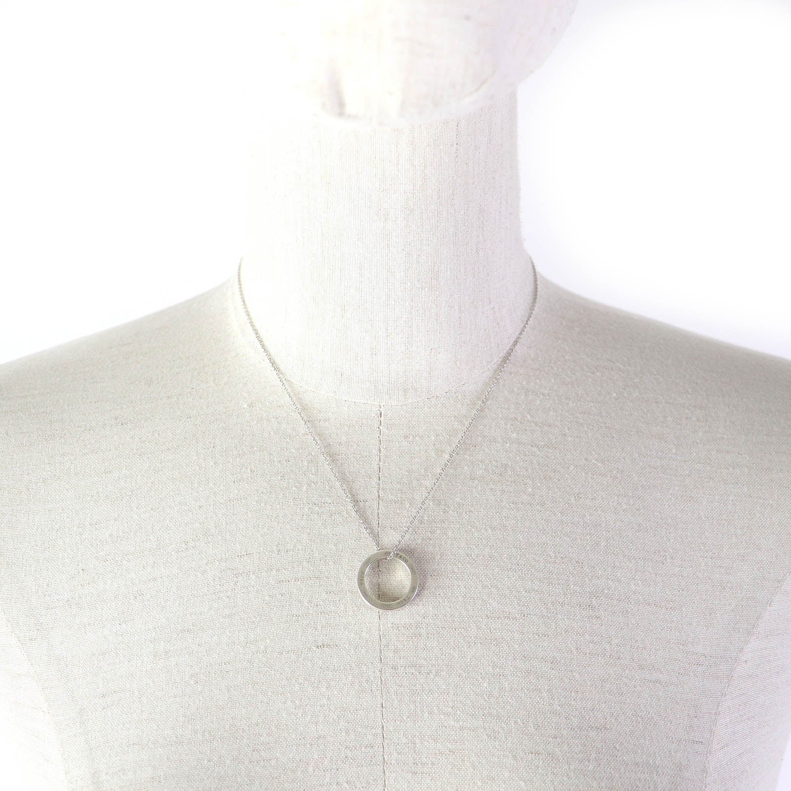 Tiffany & Co 1837 Circle Pendant Necklace