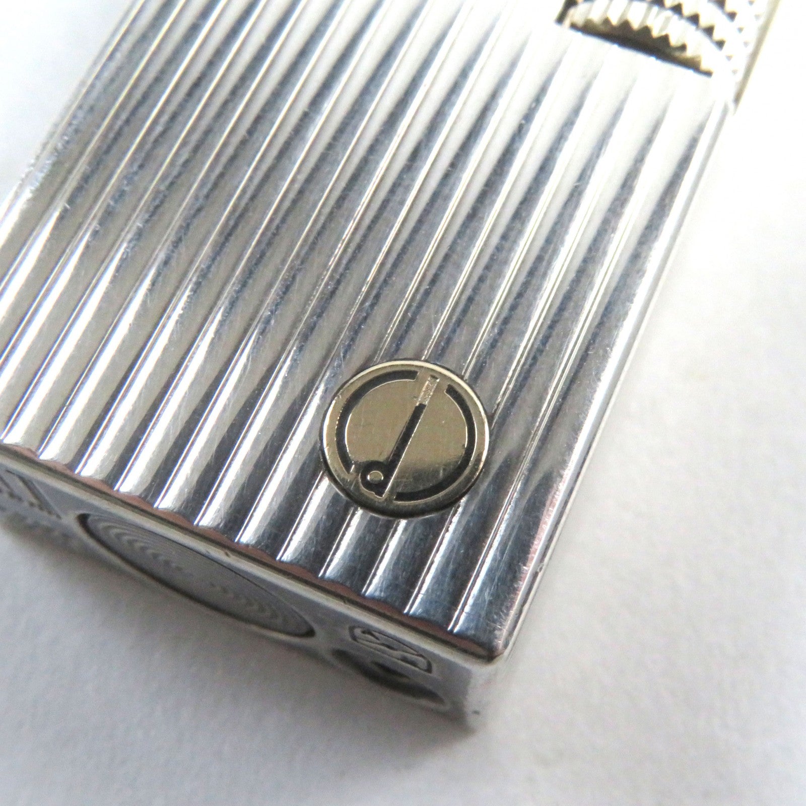 Dunhill Metal Logo Stripe Roller Lighter Silver