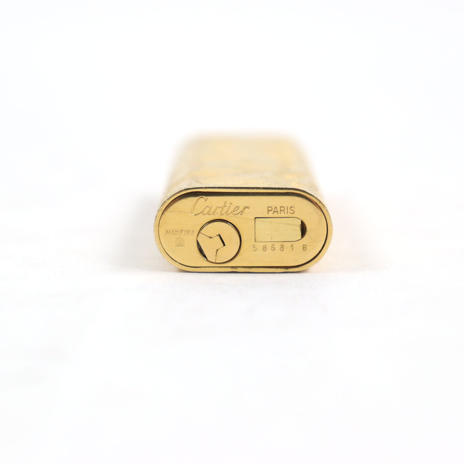 Cartier Oval Pattern Gold Lighter