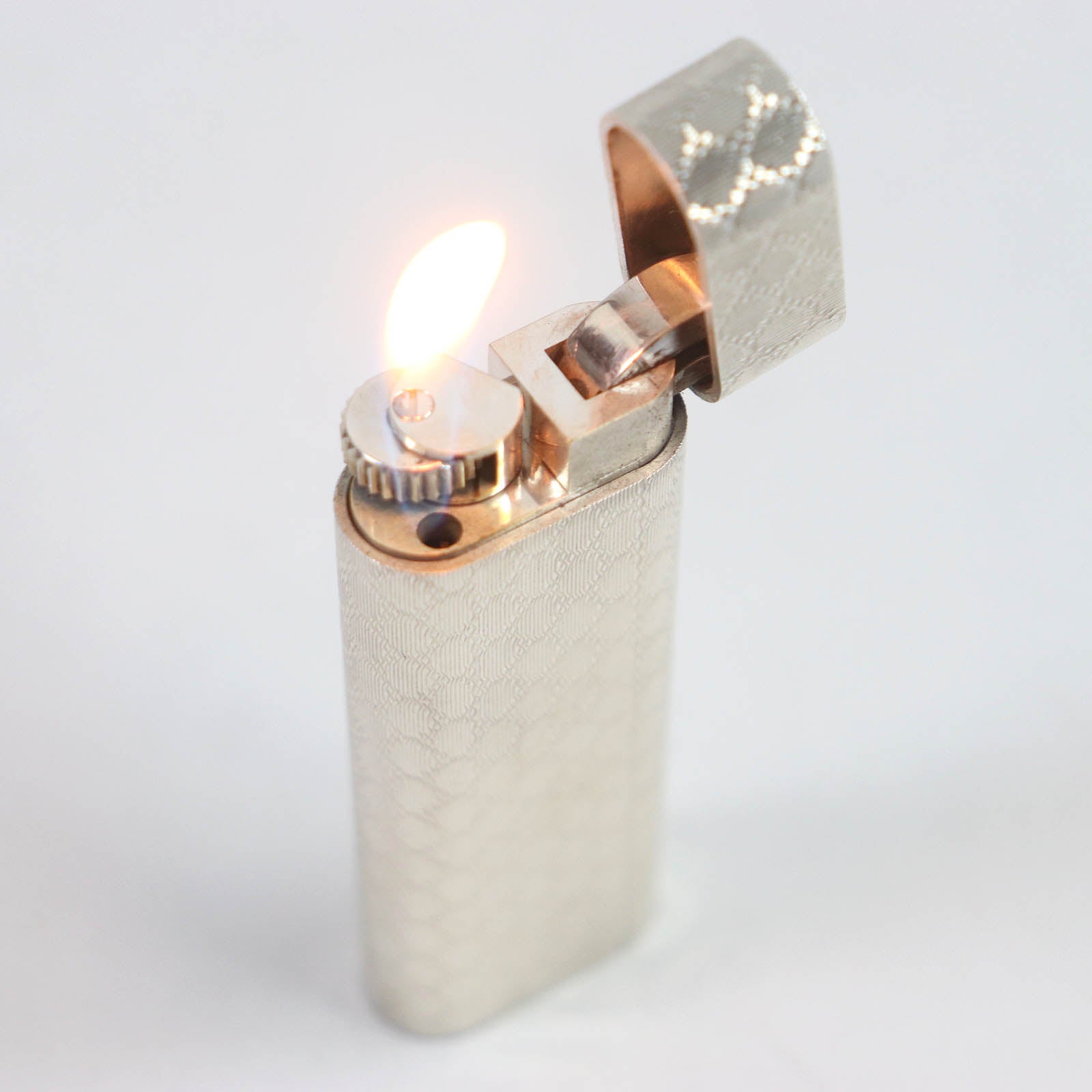 Cartier Oval Roller Gas Lighter Silver