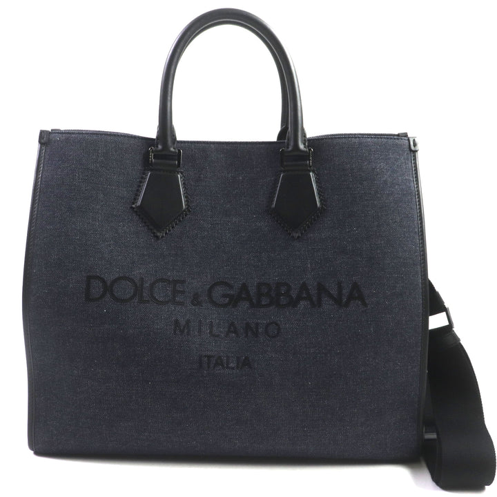 Dolce & Gabbana Logo Edge Denim 2WAY Tote Bag