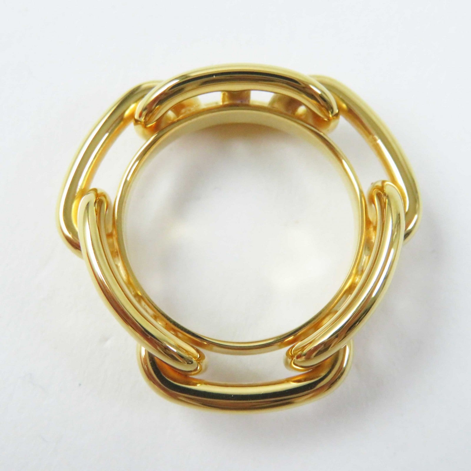 Hermes Legato Rugate Scarf Ring Gold