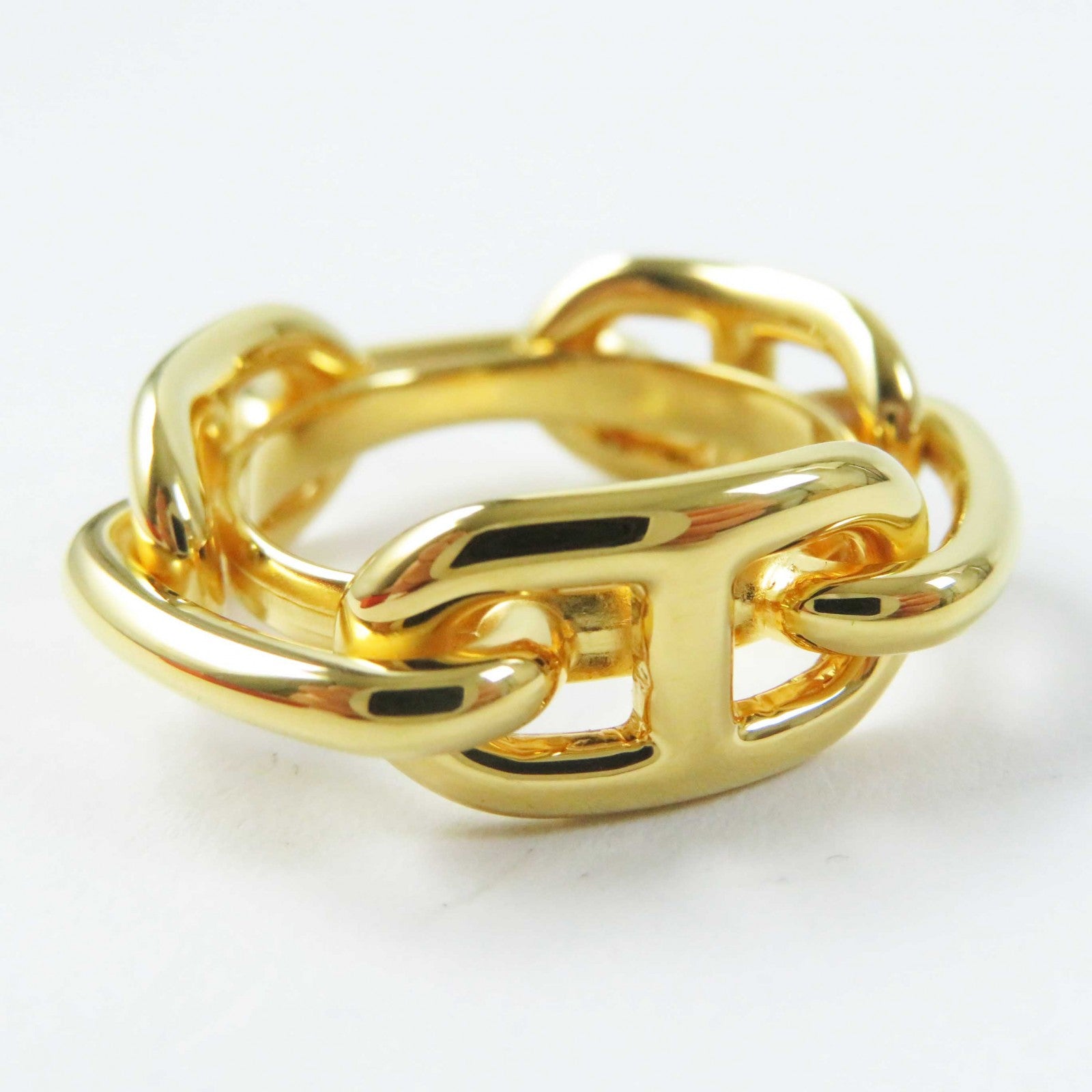 Hermes Legato Rugate Scarf Ring Gold