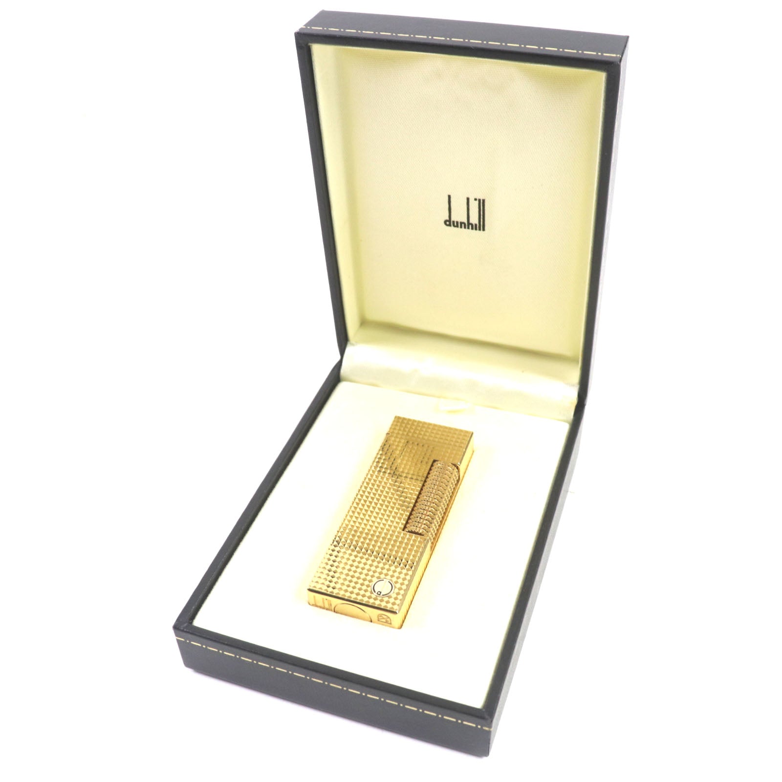 Dunhill Square Logo Roller Gas Lighter Gold