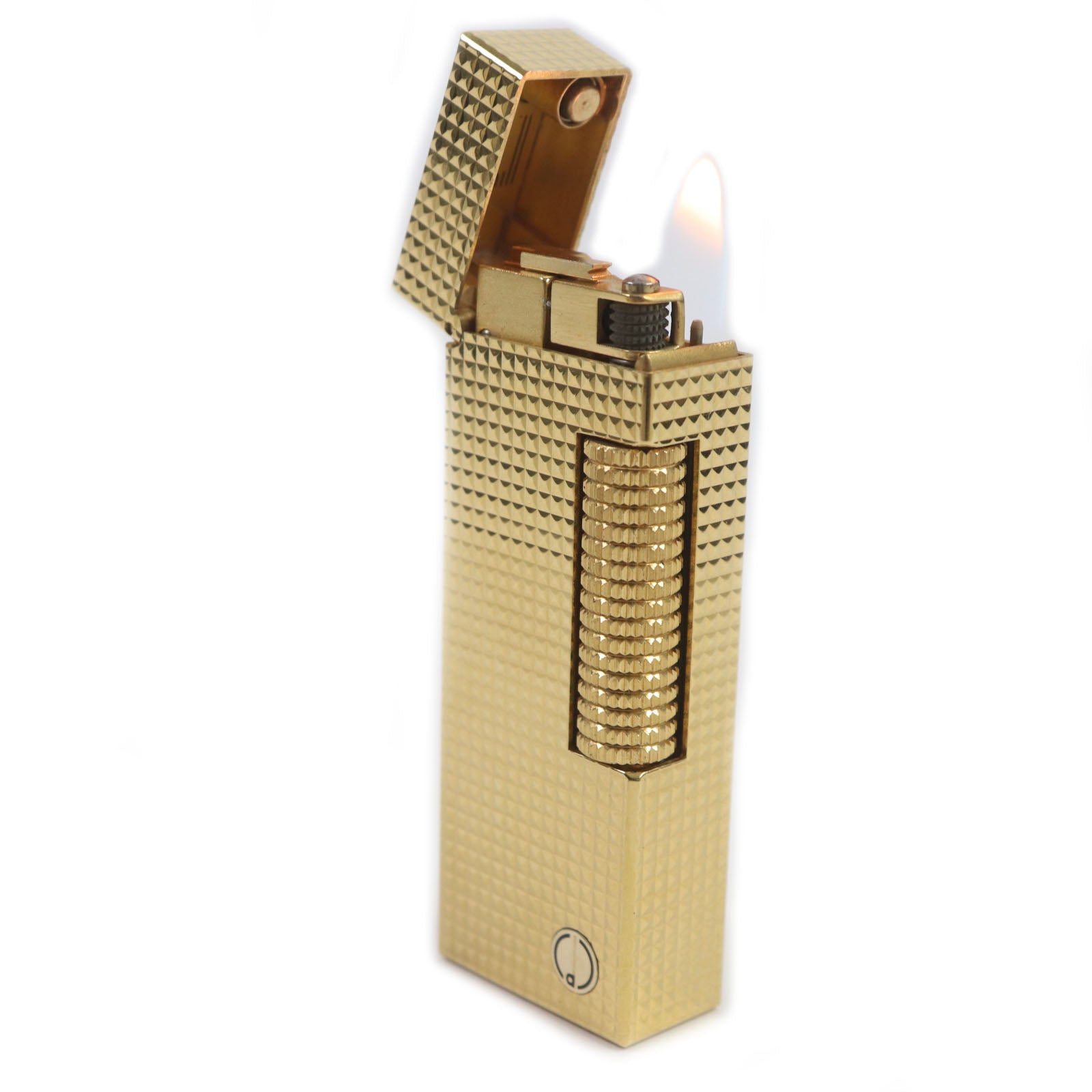 Dunhill Square Logo Roller Gas Lighter Gold