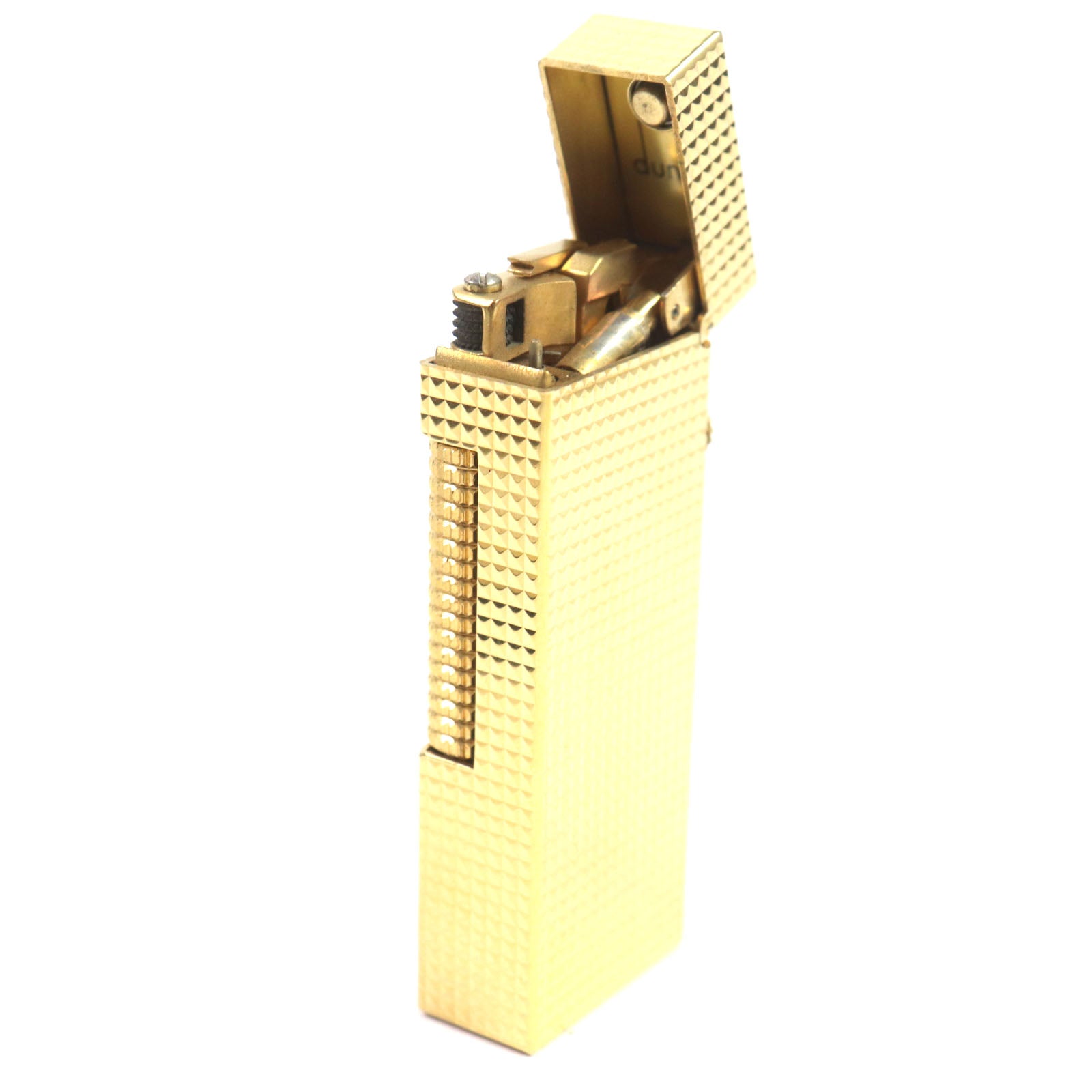 Dunhill Square Logo Roller Gas Lighter Gold