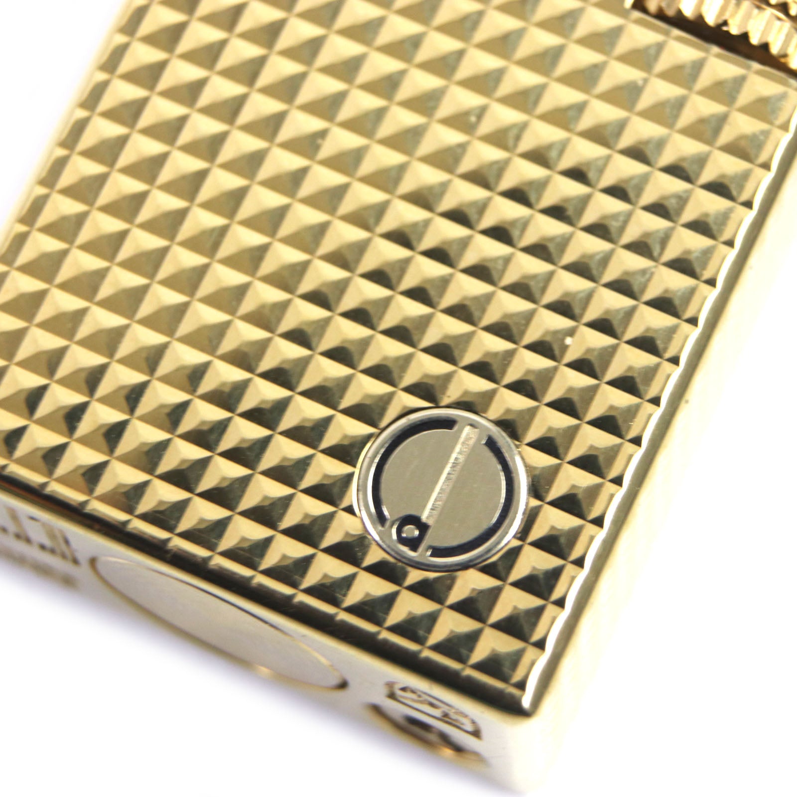 Dunhill Square Logo Roller Gas Lighter Gold