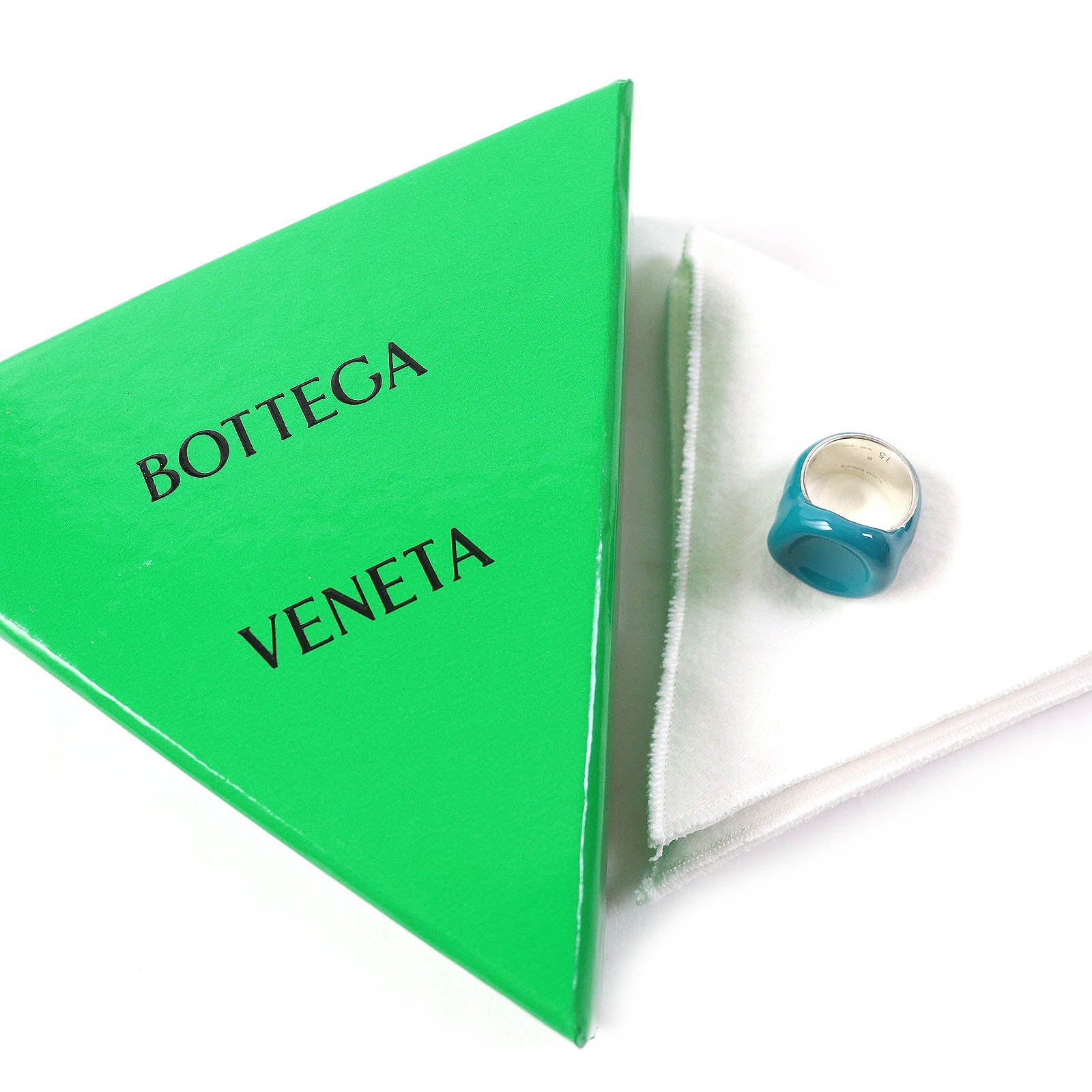 Bottega Veneta Enamel Seal Ring SV925 Blue