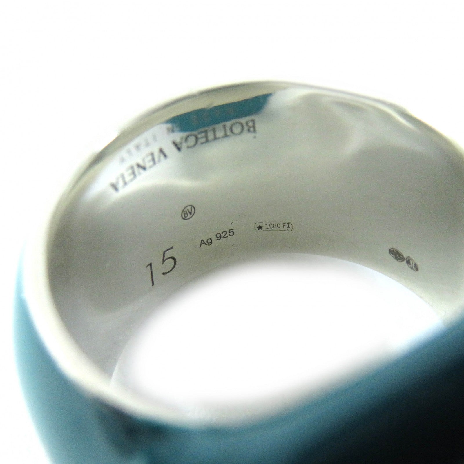 Bottega Veneta Enamel Seal Ring SV925 Blue