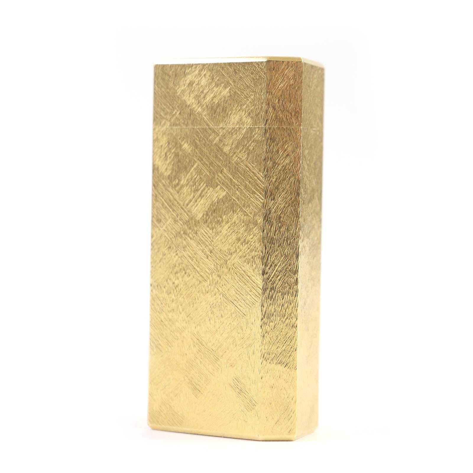 Cartier Crosscut Pattern Gas Lighter Gold