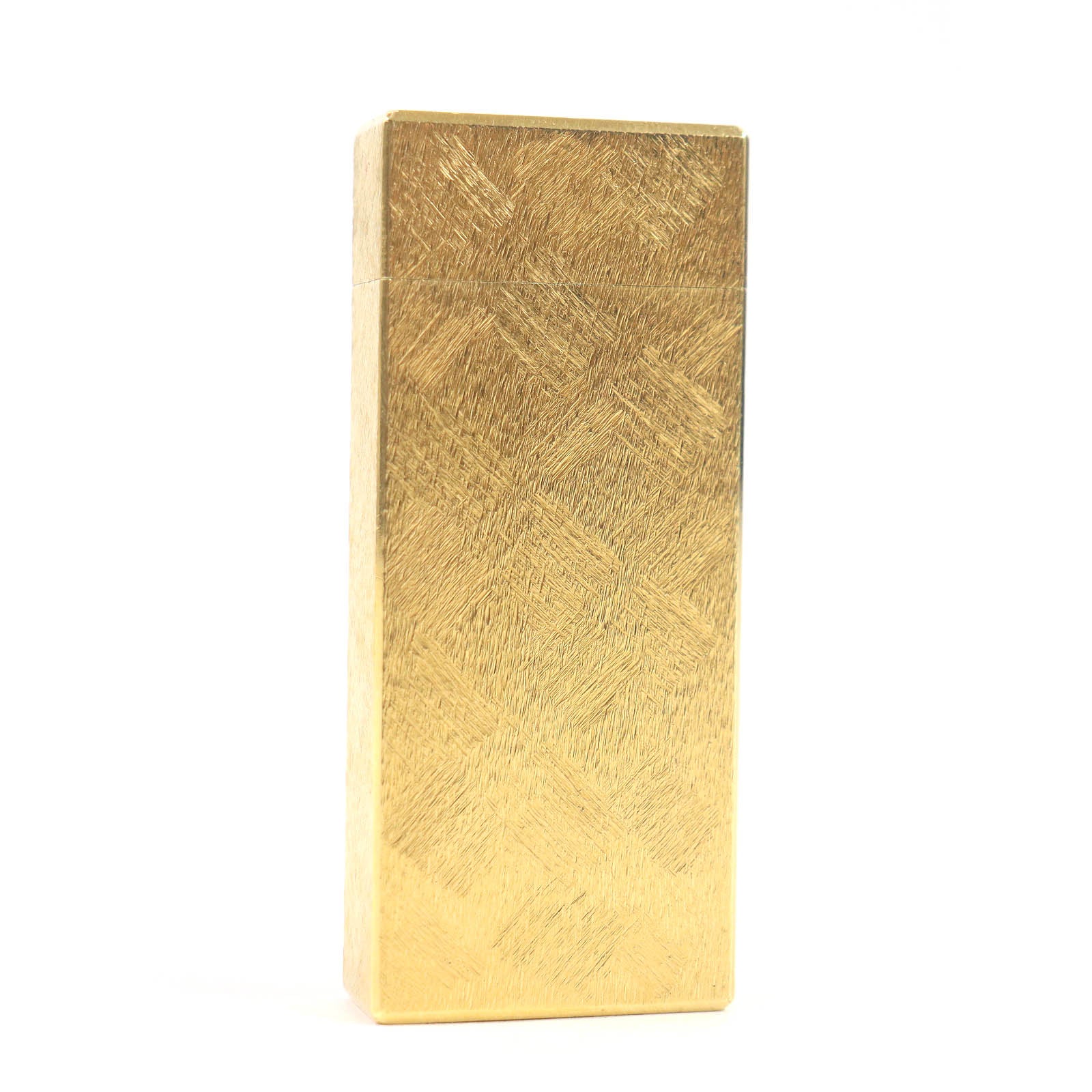 Cartier Crosscut Pattern Gas Lighter Gold