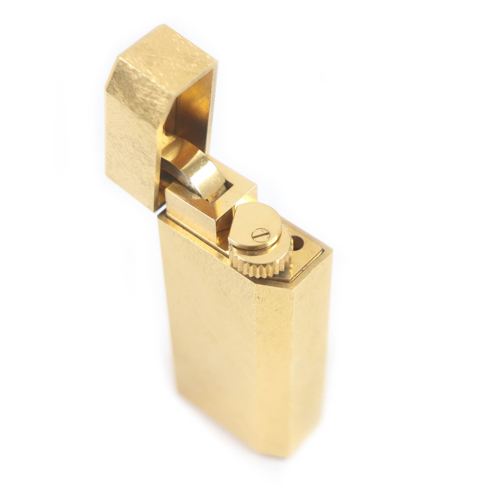 Cartier Crosscut Pattern Gas Lighter Gold