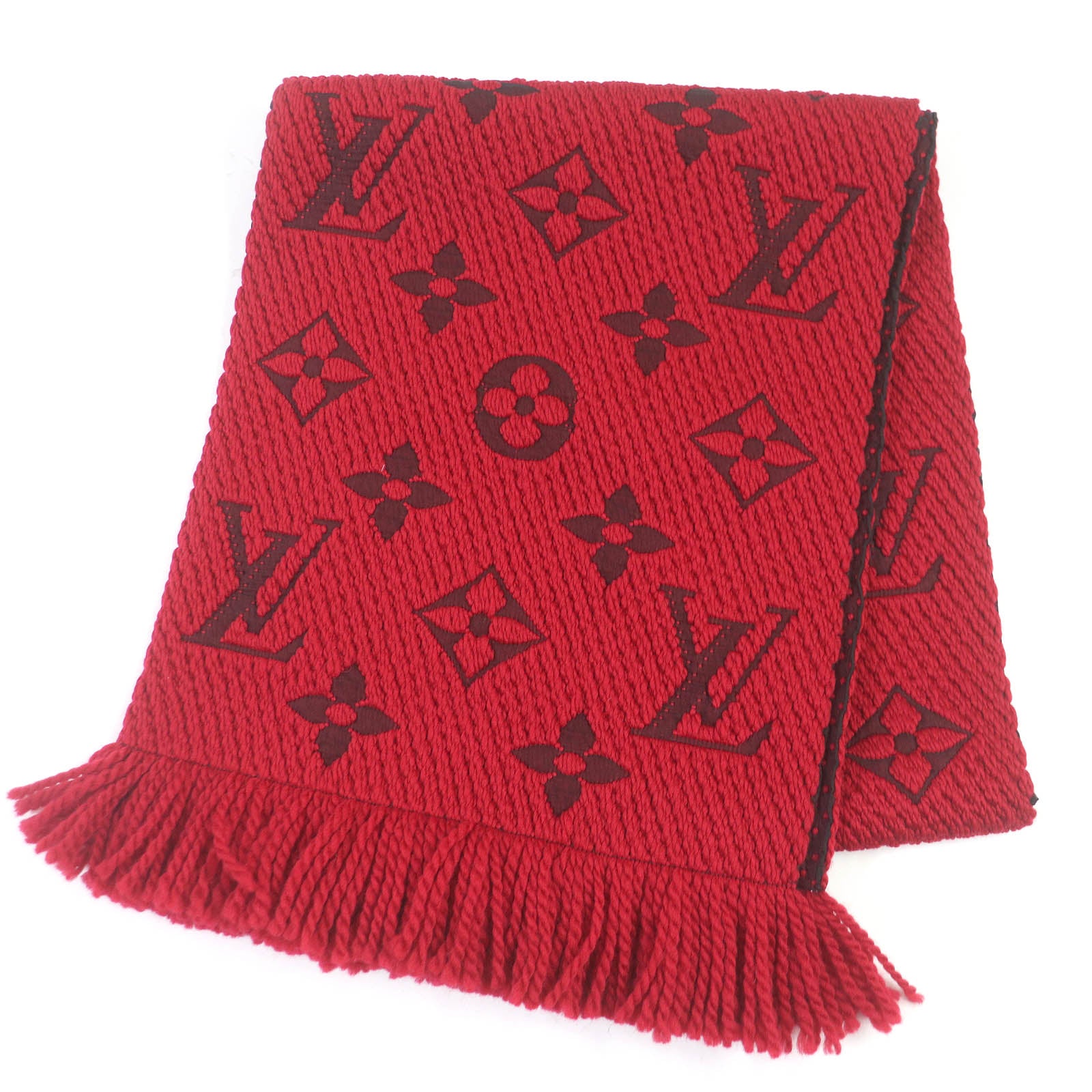 Louis Vuitton Logomania Wool Silk Monogram Scarf