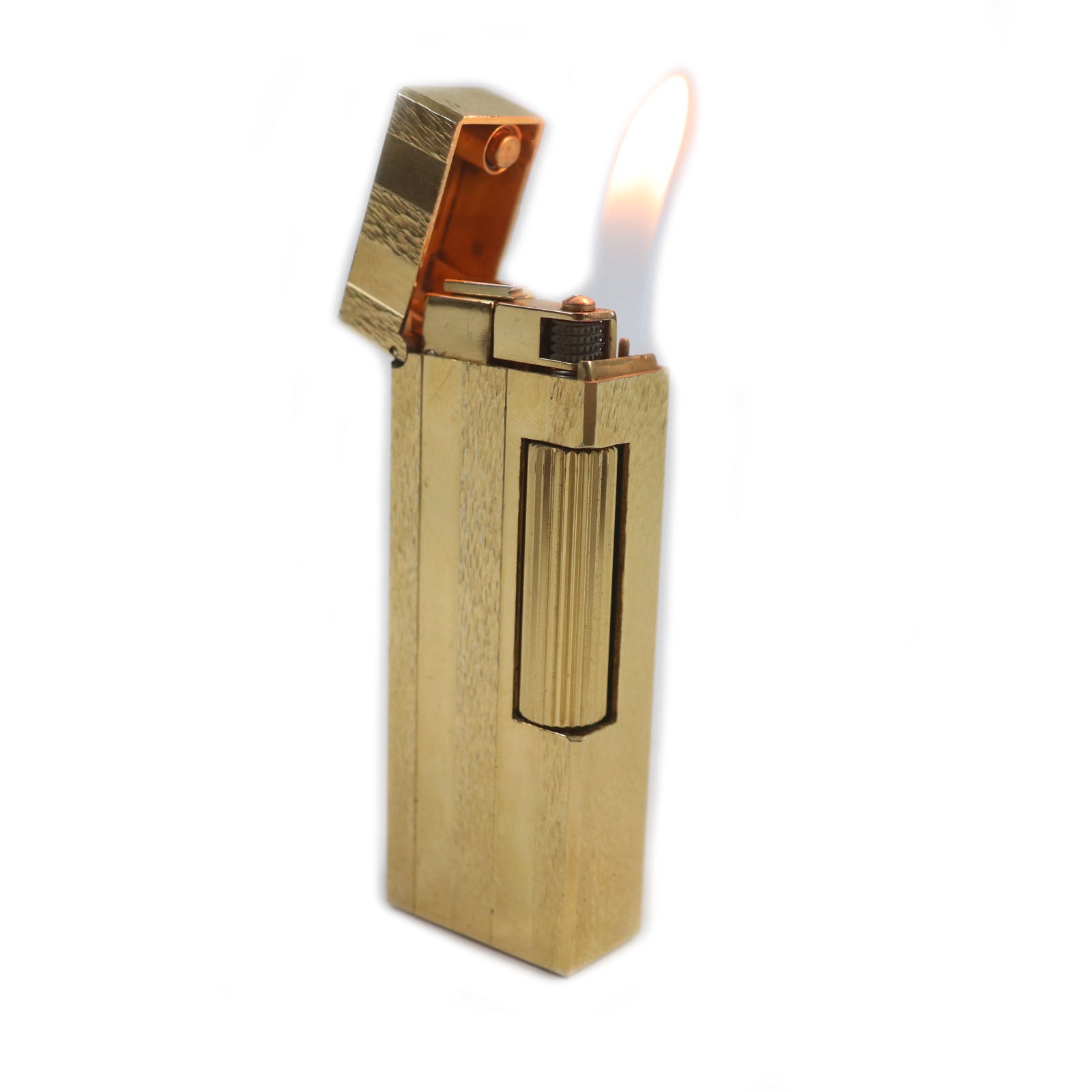 Dunhill Square Stripe Roller Gas Lighter Gold