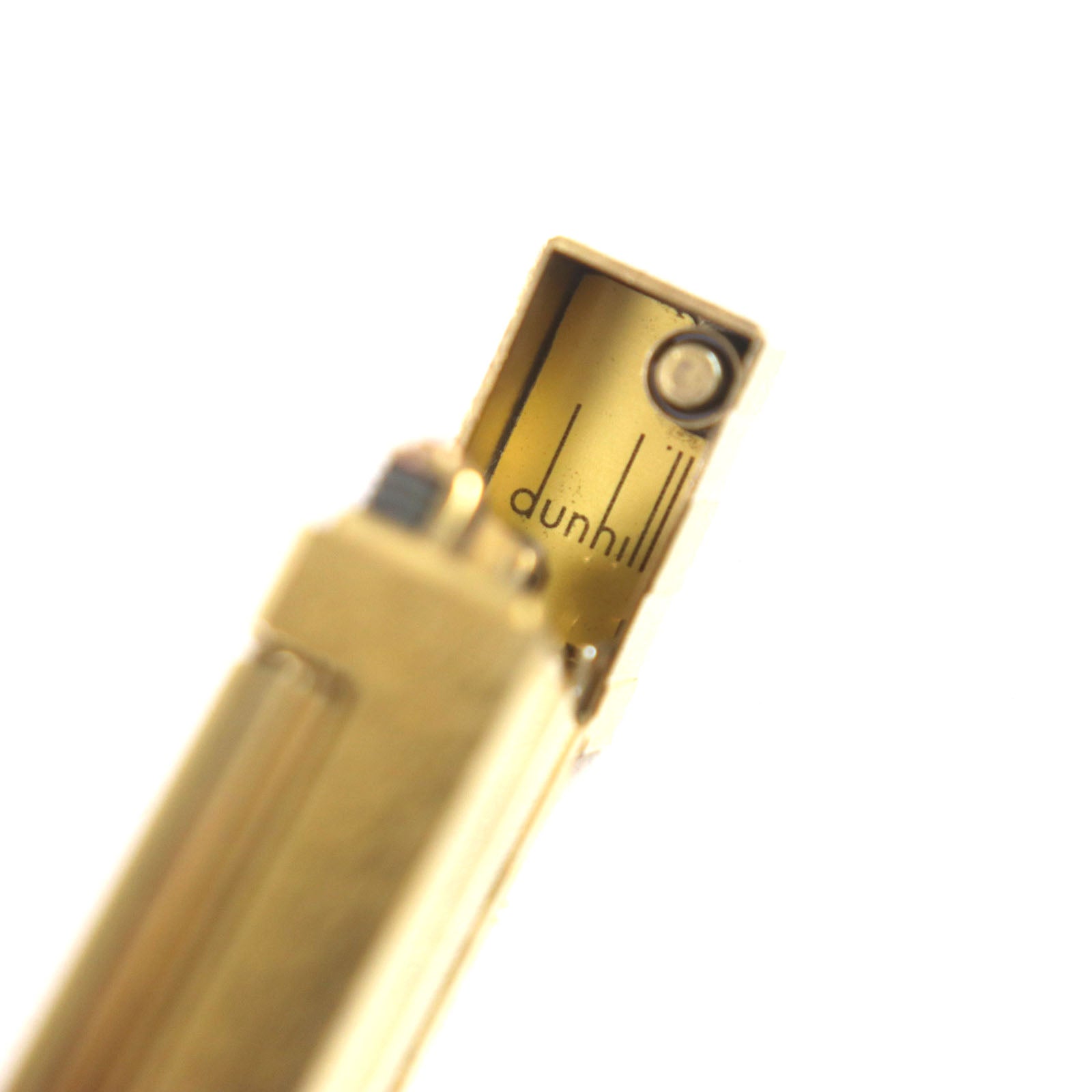 Dunhill Square Stripe Roller Gas Lighter Gold