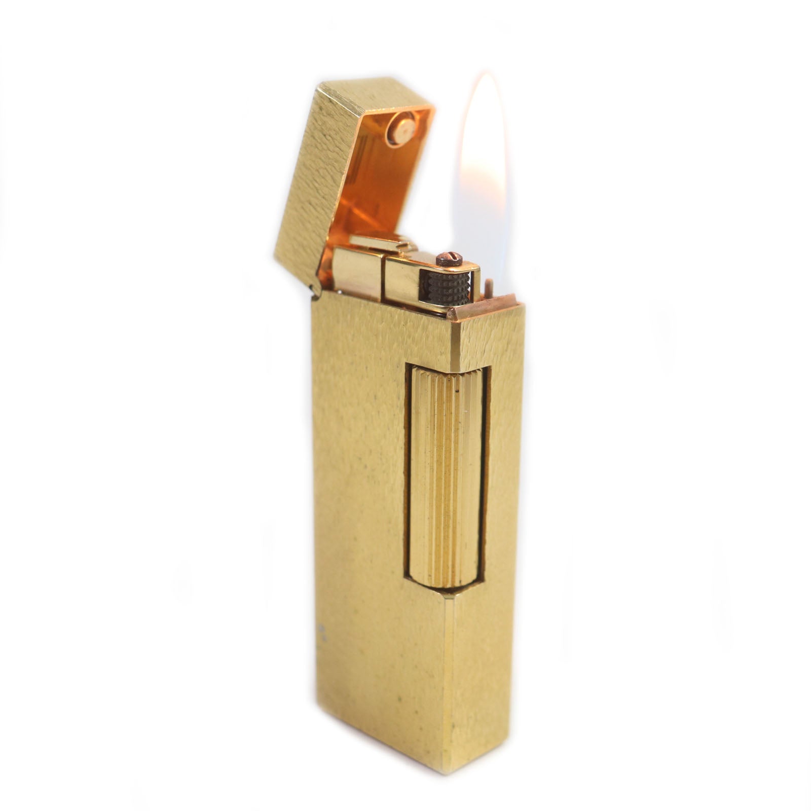 Dunhill Square Pattern Roller Gas Lighter Gold