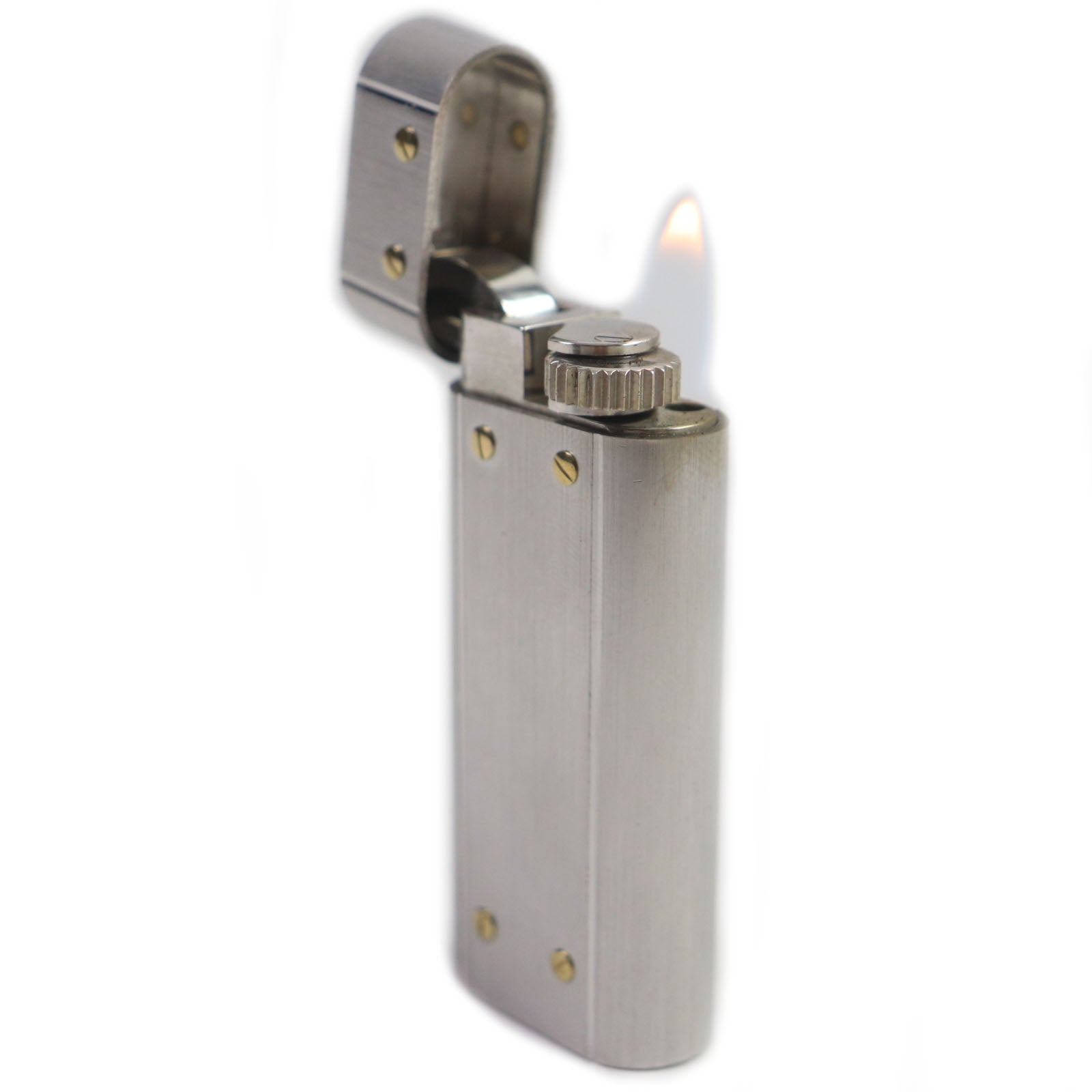 Cartier Santos Oval Short Roller Lighter Silver