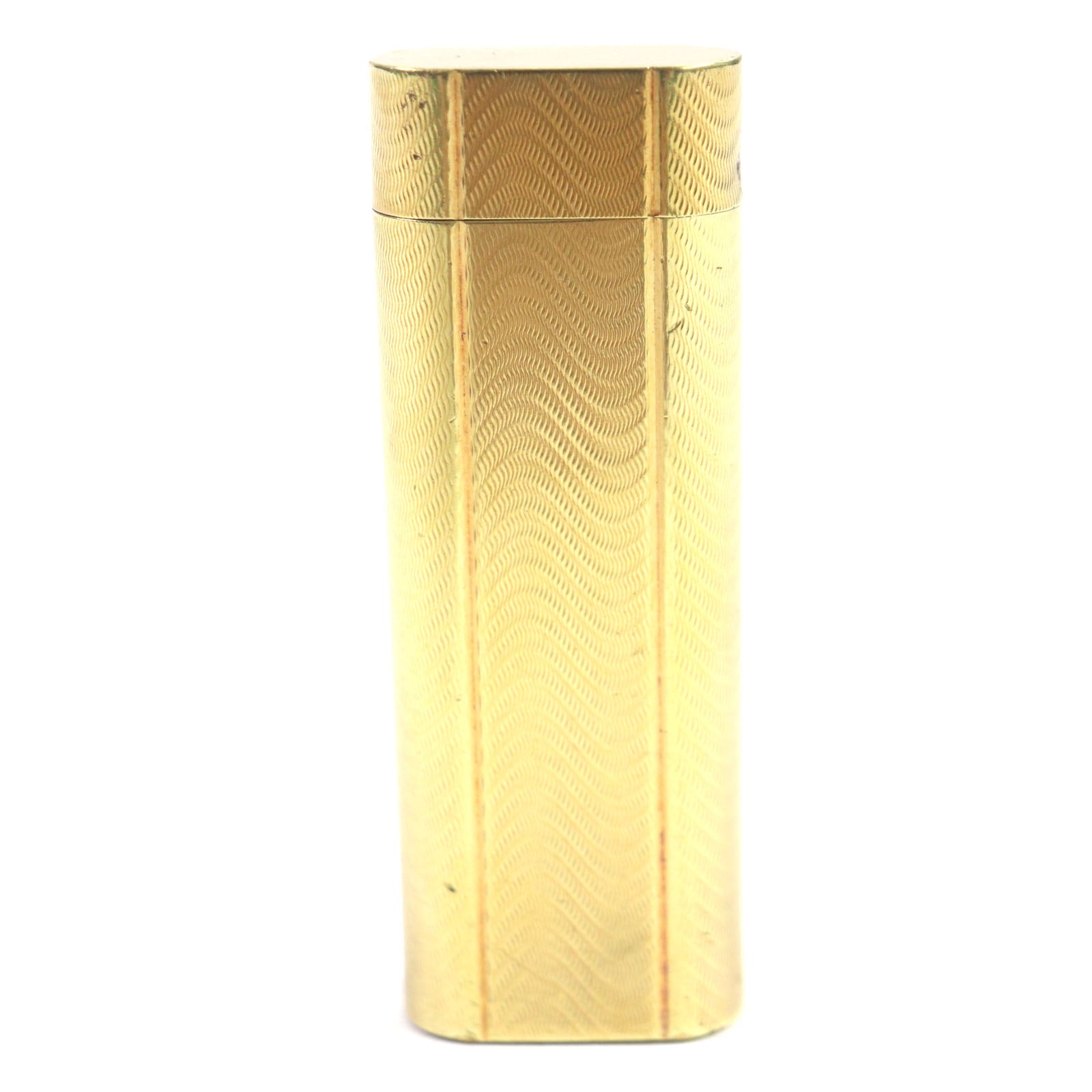 Cartier Oval Pattern Roller Gas Lighter Gold