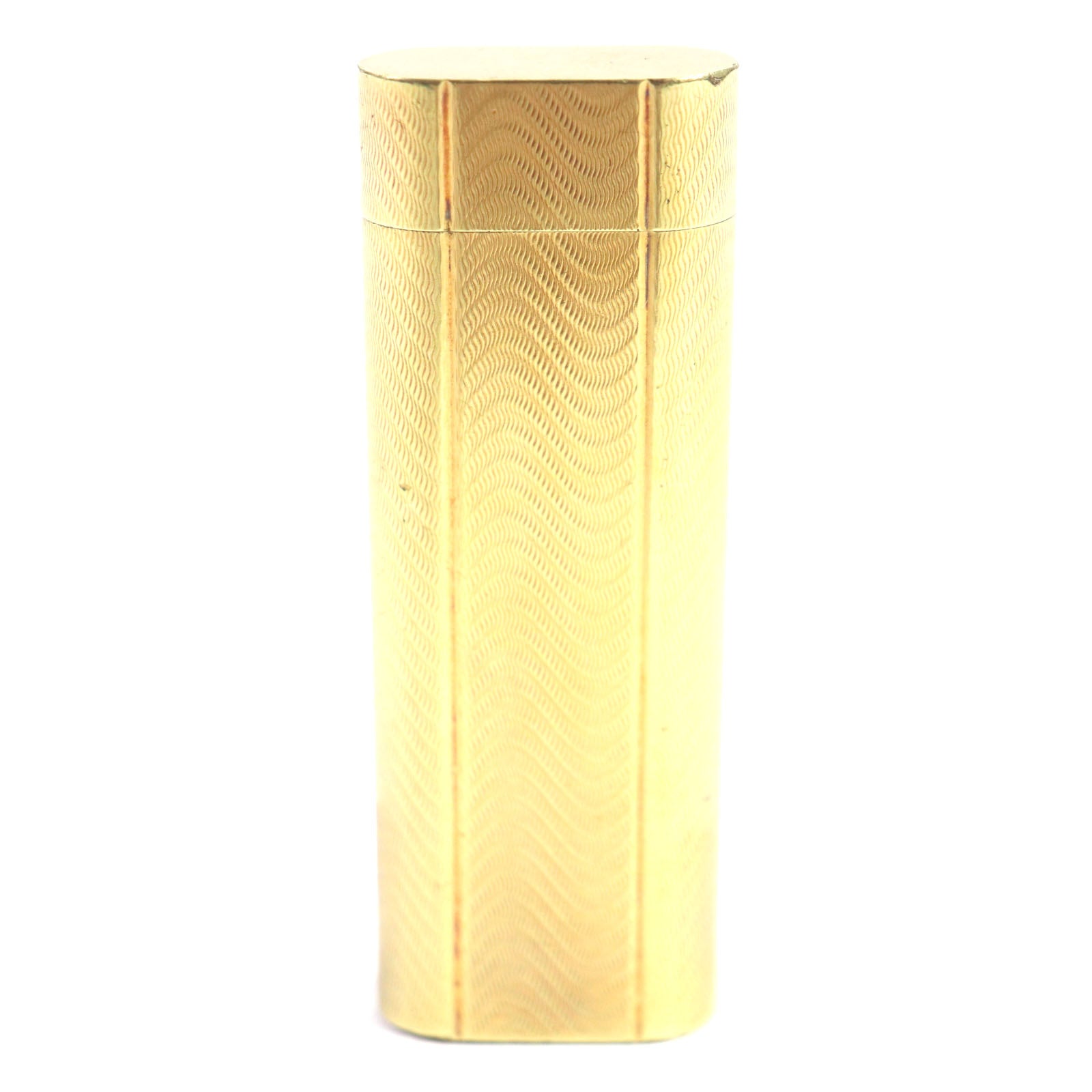 Cartier Oval Pattern Roller Gas Lighter Gold