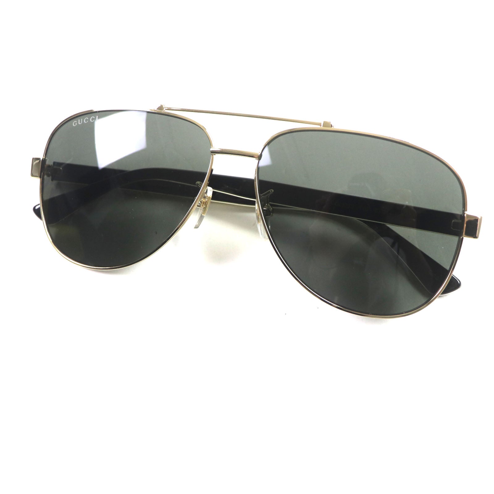 Gucci GG0528S Green Aviator Sunglasses