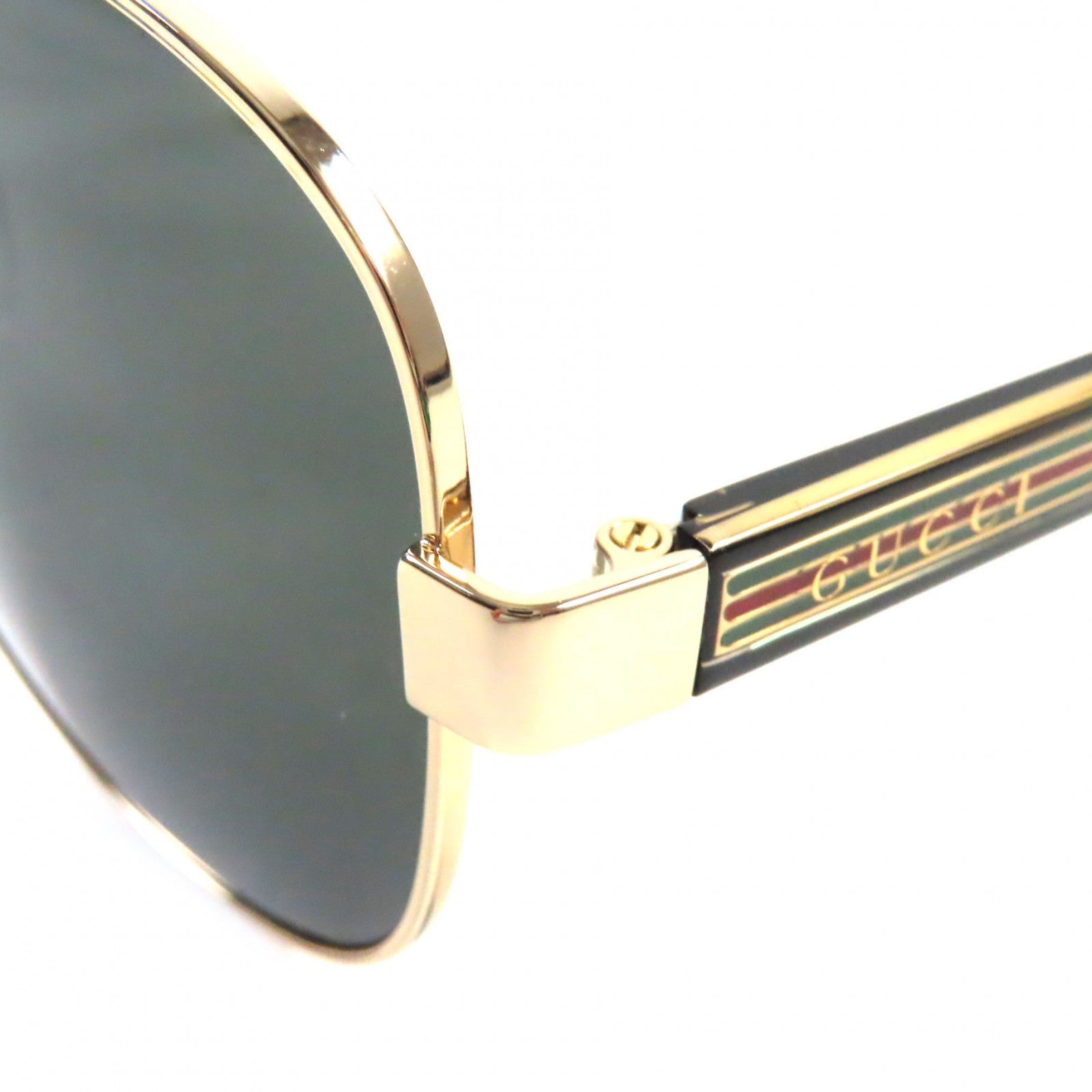 Gucci GG0528S Green Aviator Sunglasses