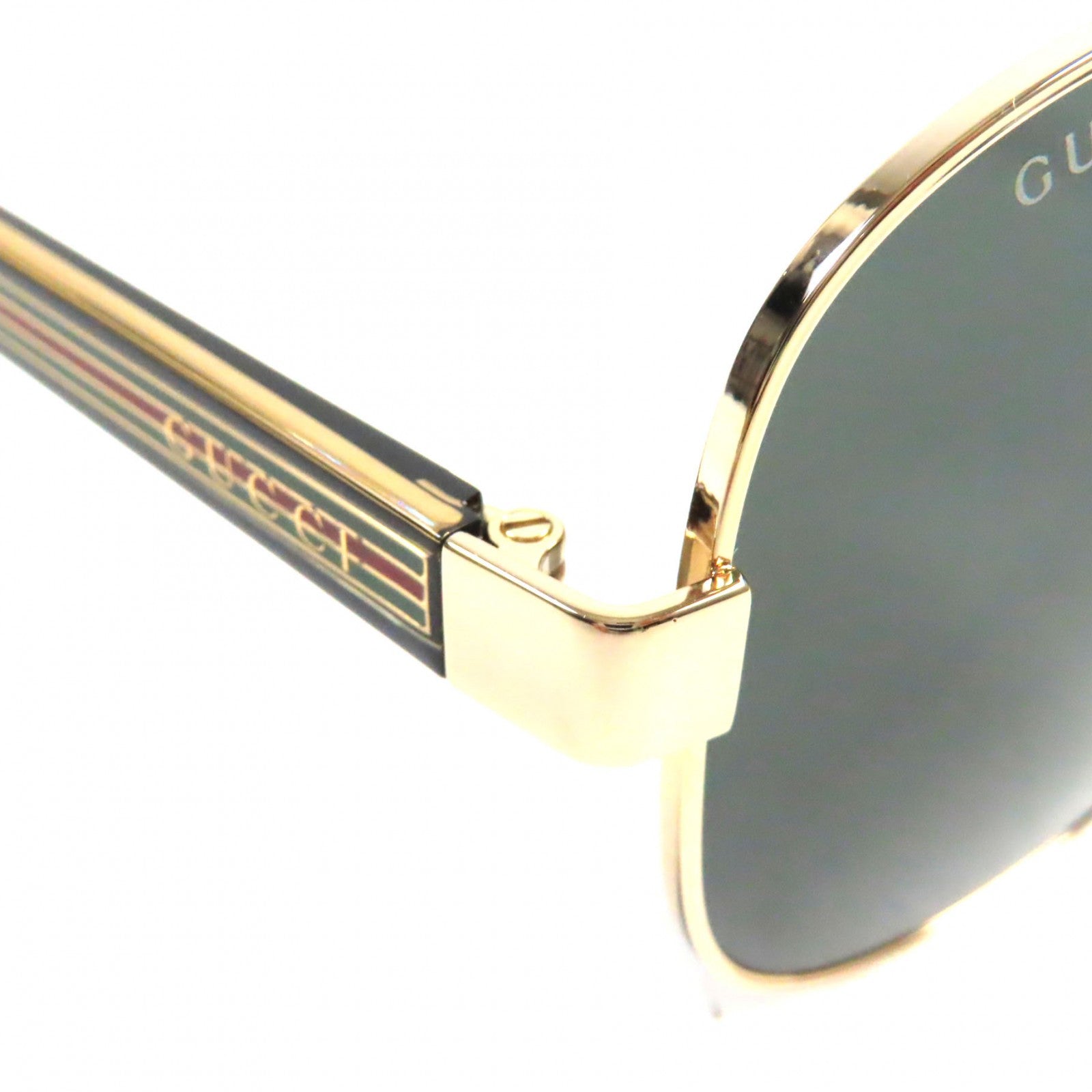 Gucci GG0528S Green Aviator Sunglasses