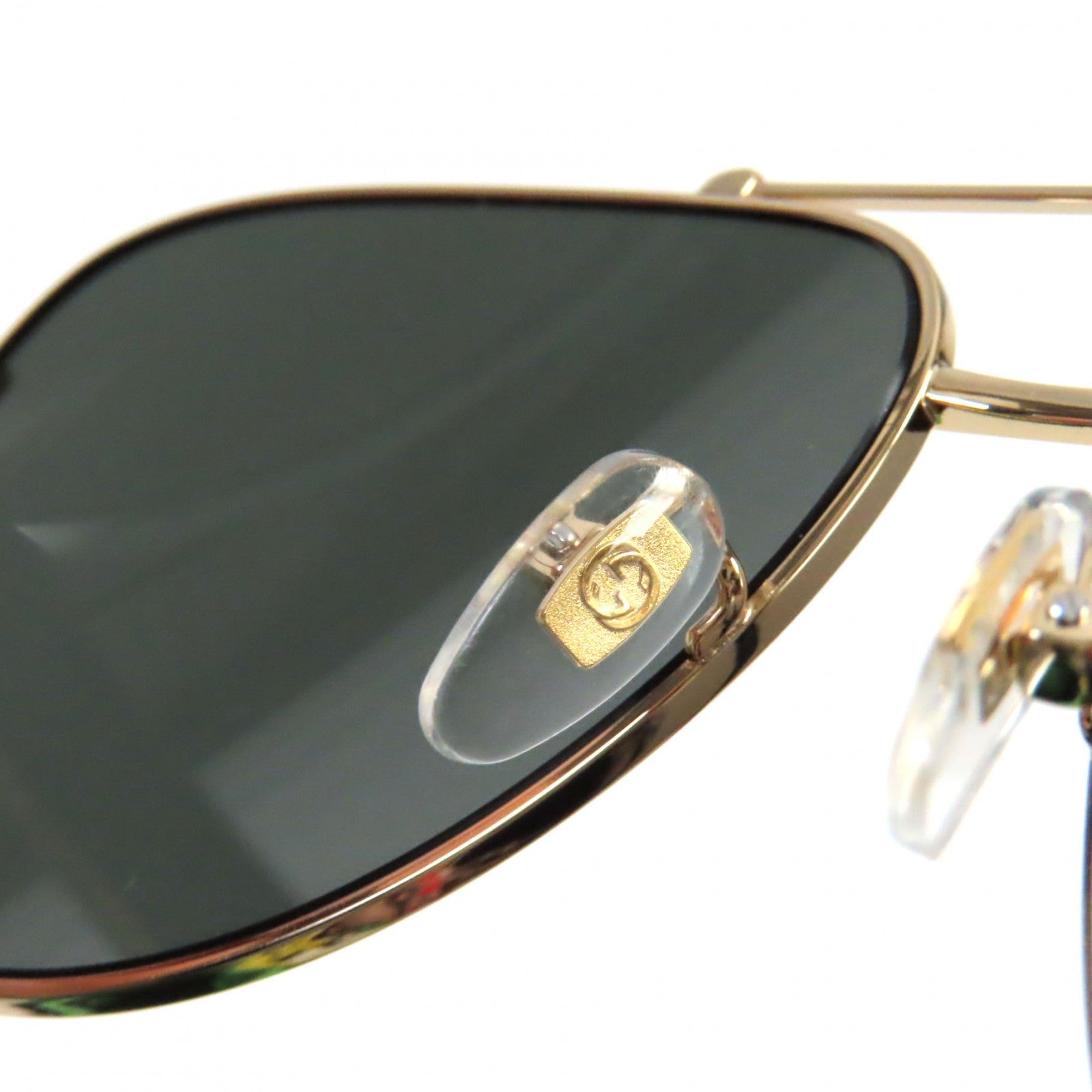 Gucci GG0528S Green Aviator Sunglasses