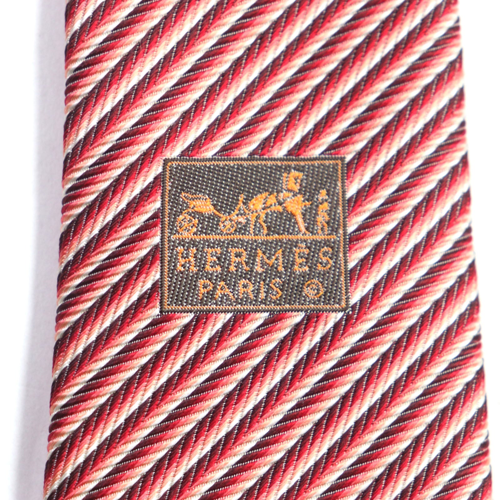 Hermes Silk Tie Stripe Pattern