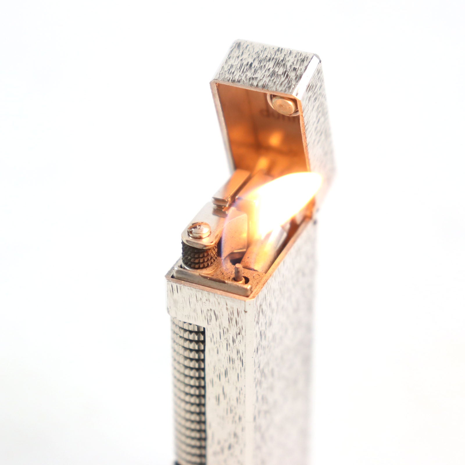 Dunhill Metal Logo Roller Lighter Silver