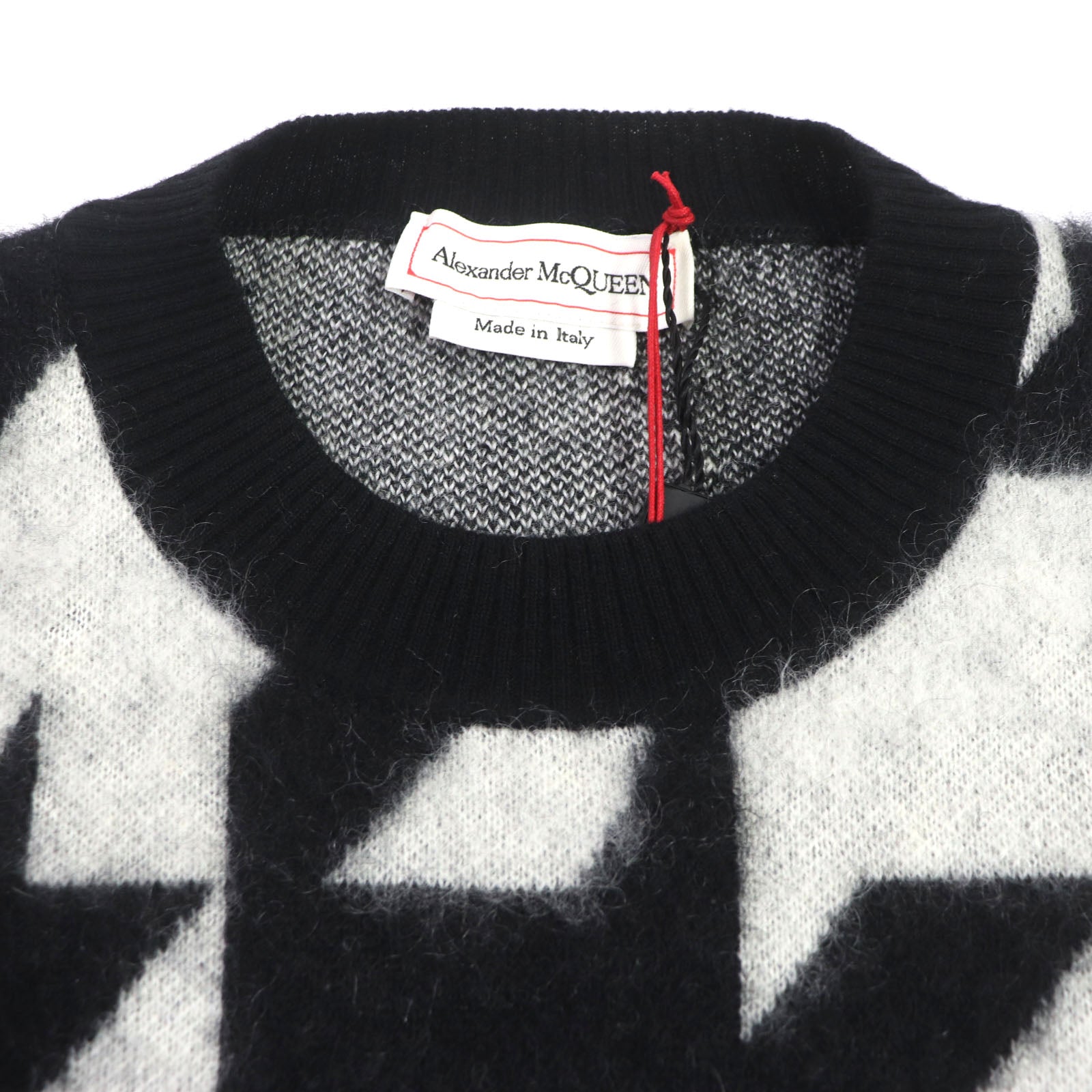 Alexander McQueen Mohair Nylon Wool Crew Neck Knit